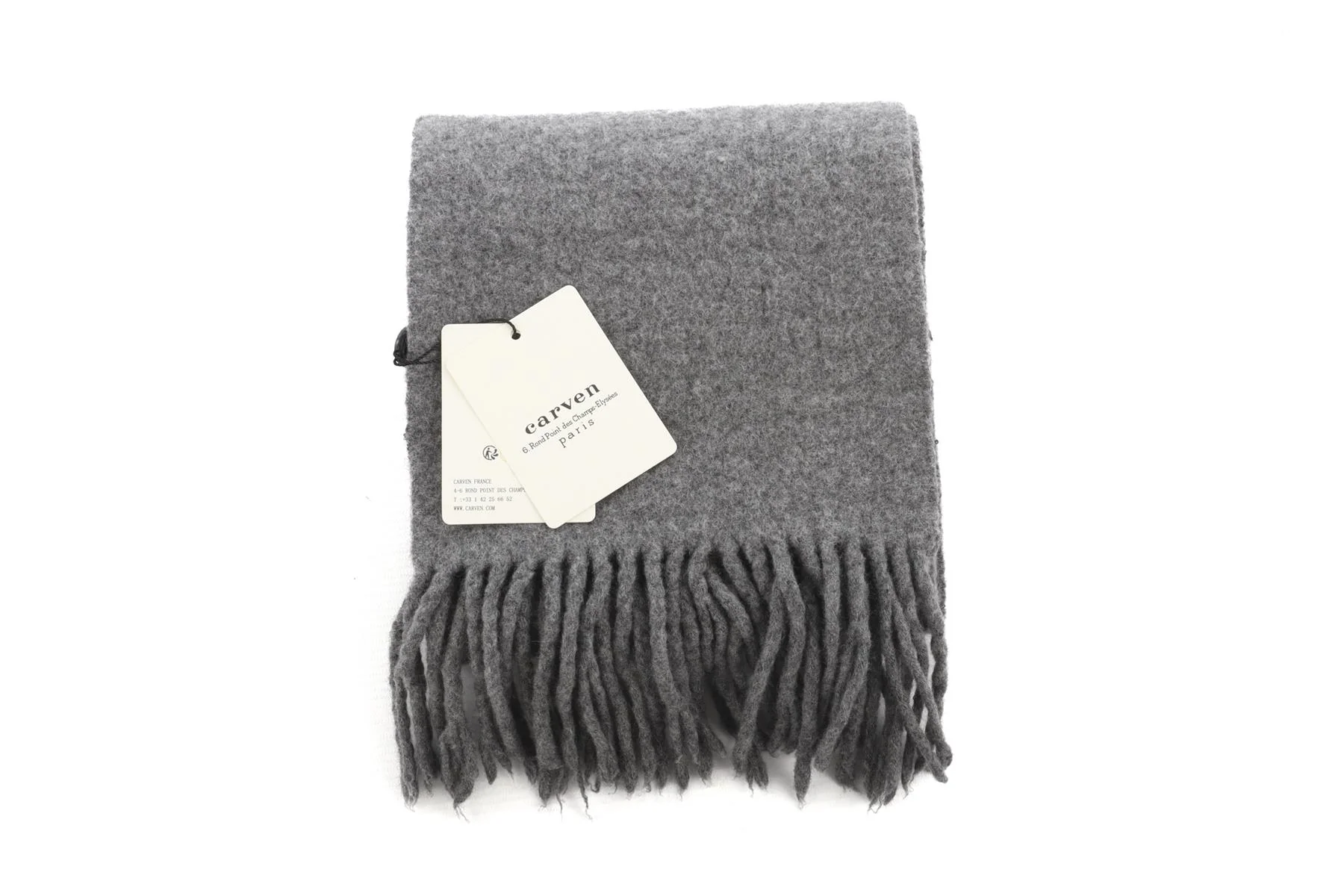 Carven Grey Wool Scarf - Image 4