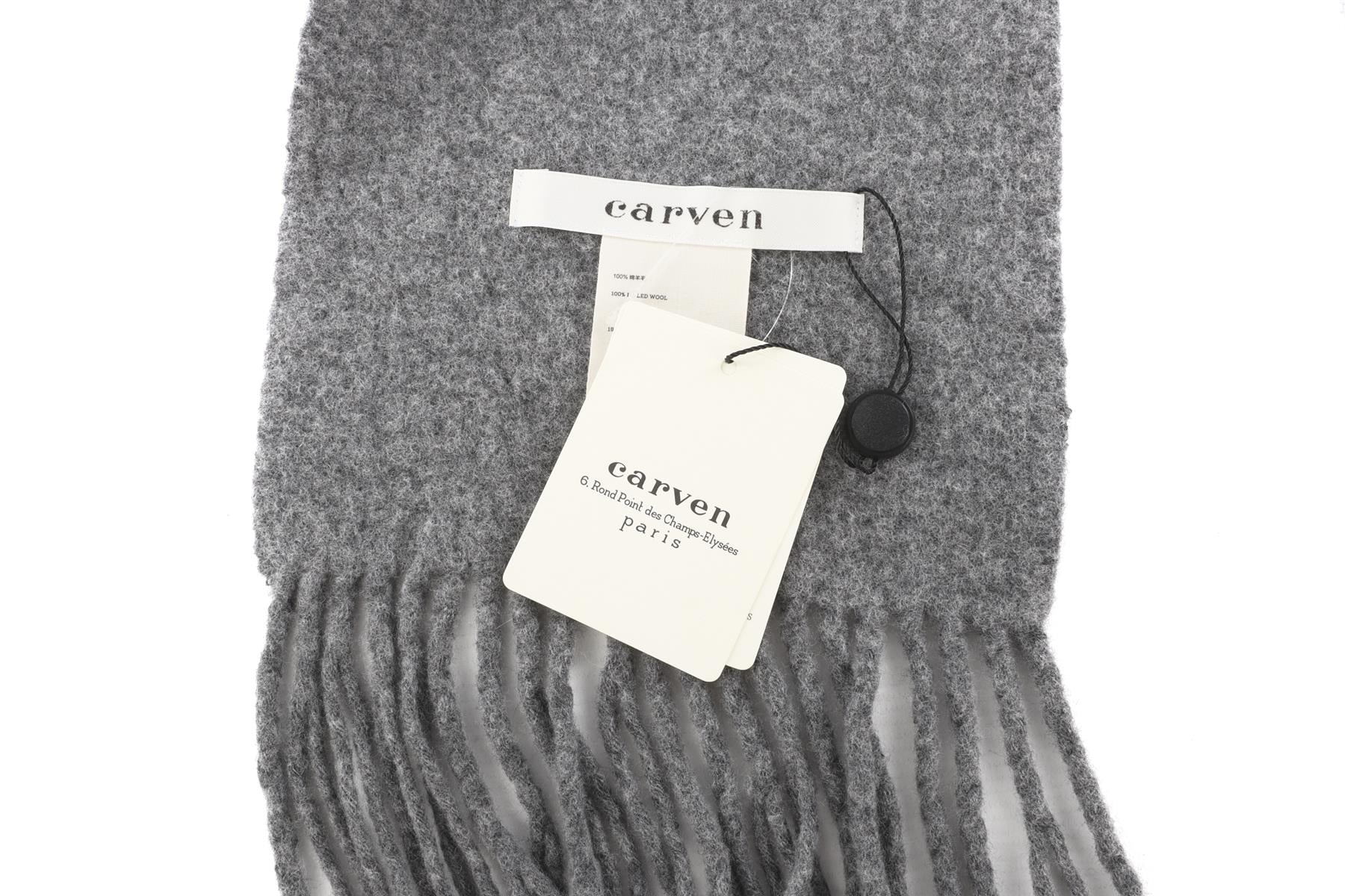 Carven Grey Wool Scarf - Image 6