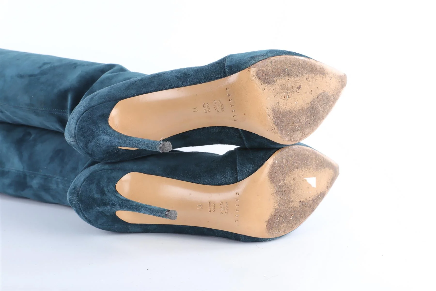 CASADEI BLUE SUEDE OVER THE KNEE BOOTS - Image 6