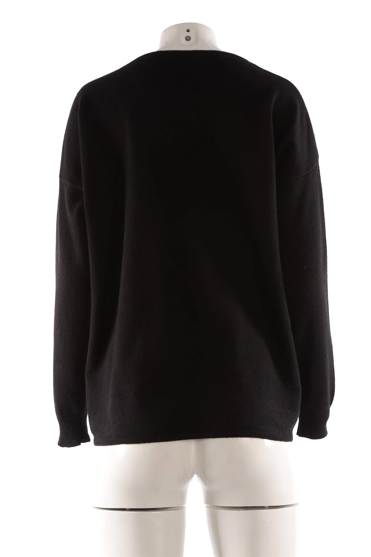 CASHMERITALY BLACK CASHMERE SWEATER MEDIUM - Image 4