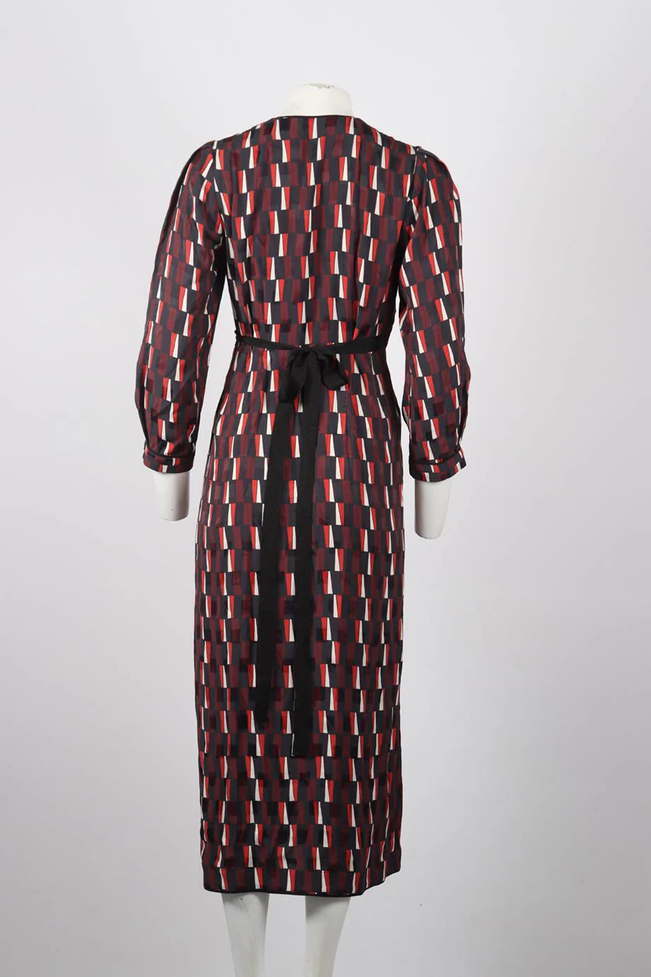 CEFINN PRINTED SATIN MAXI WRAP DRESS UK 10 - Image 4