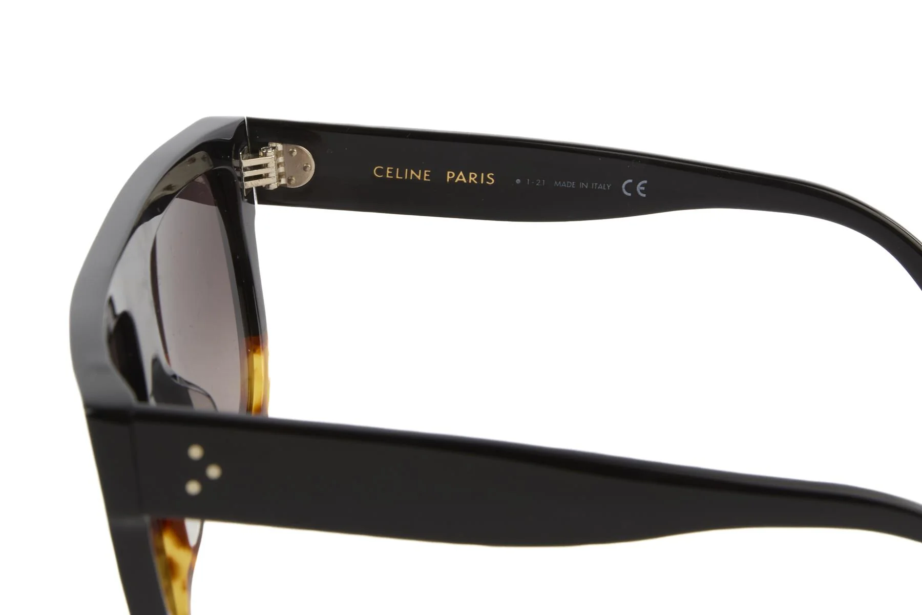 CELINE BLACK D FRAME ACETATE SUNGLASSES - Image 6