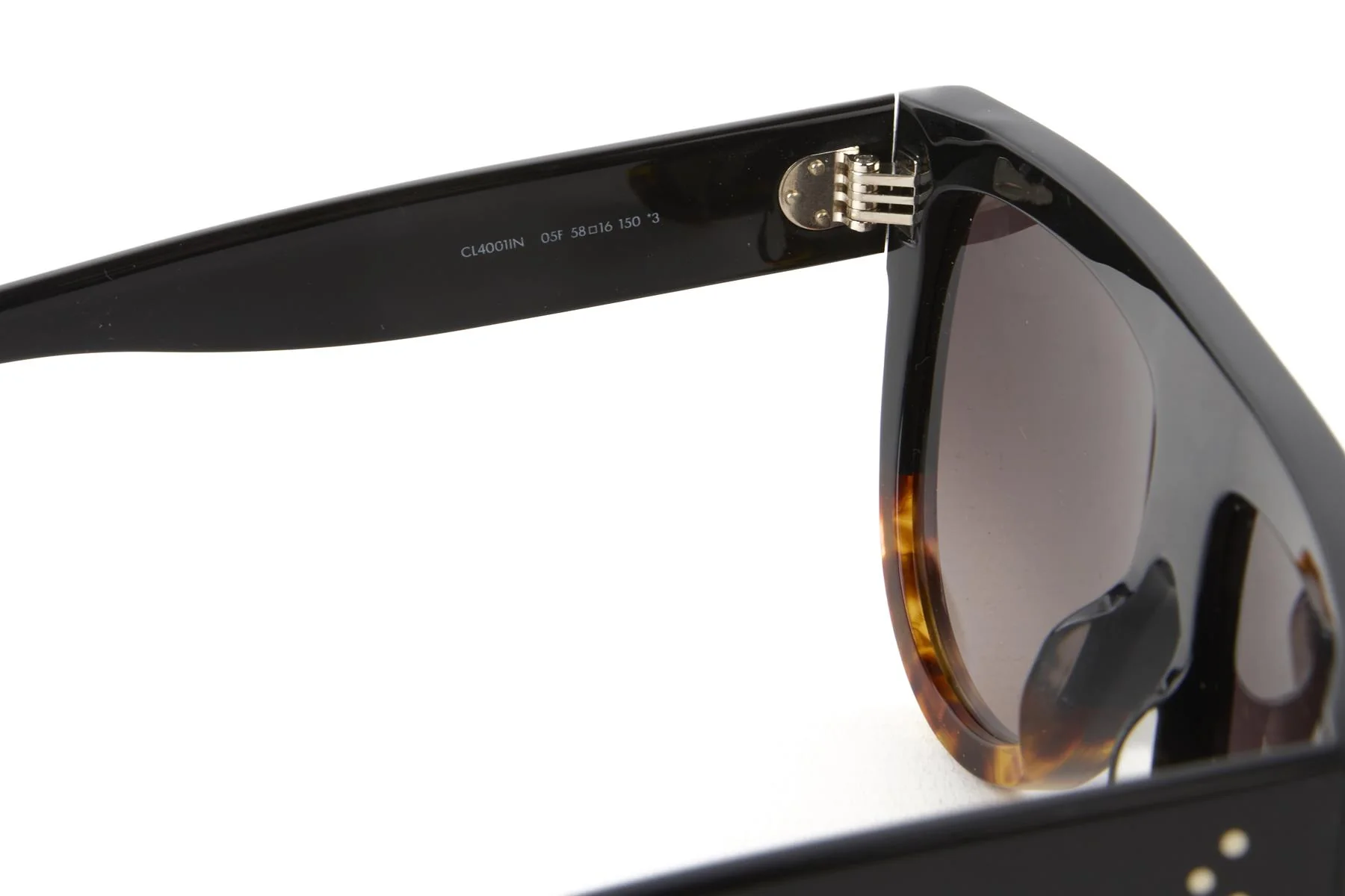 CELINE BLACK D FRAME ACETATE SUNGLASSES - Image 7