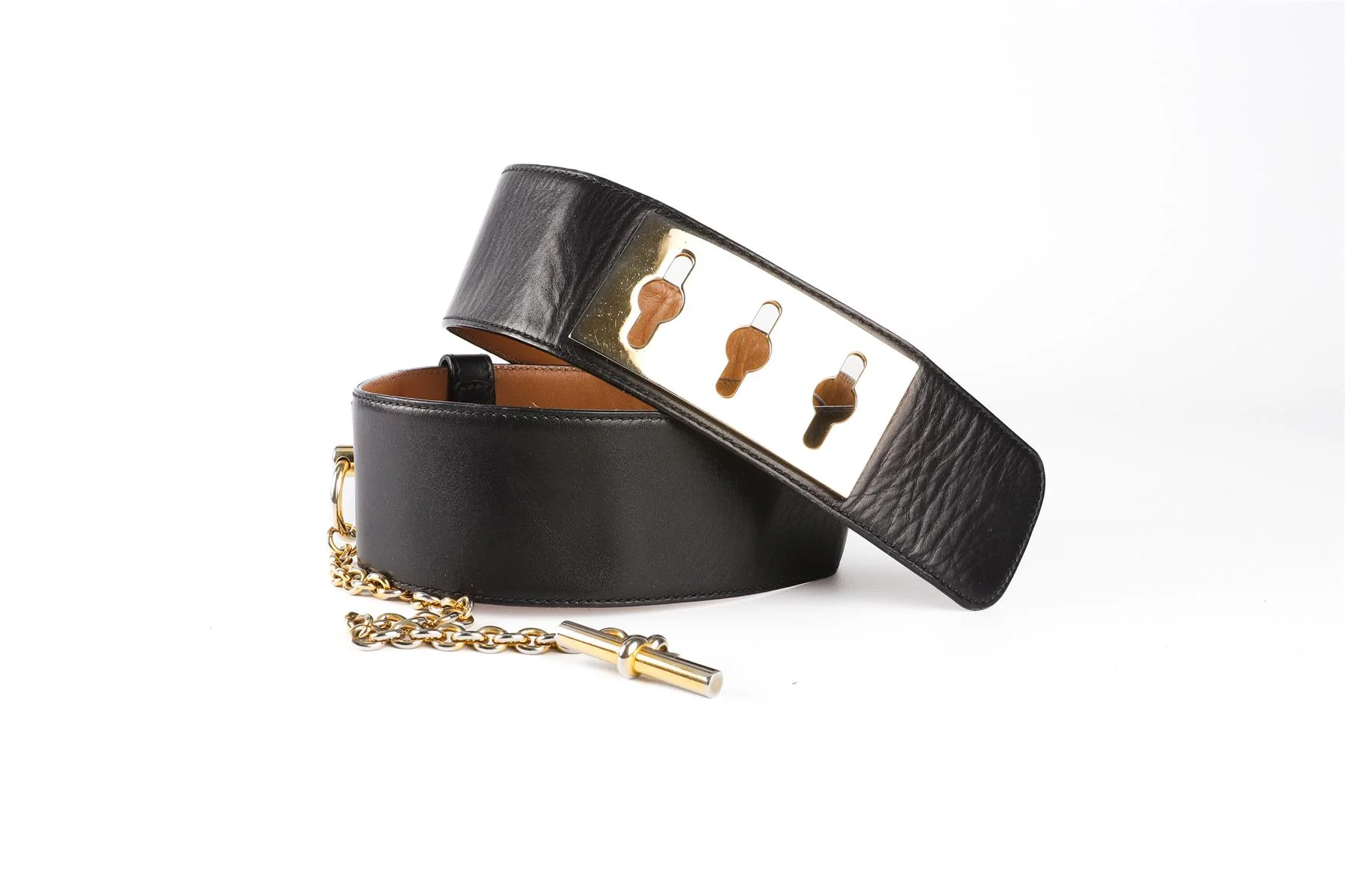 CELINE BLACK LEATHER BELT - Image 4