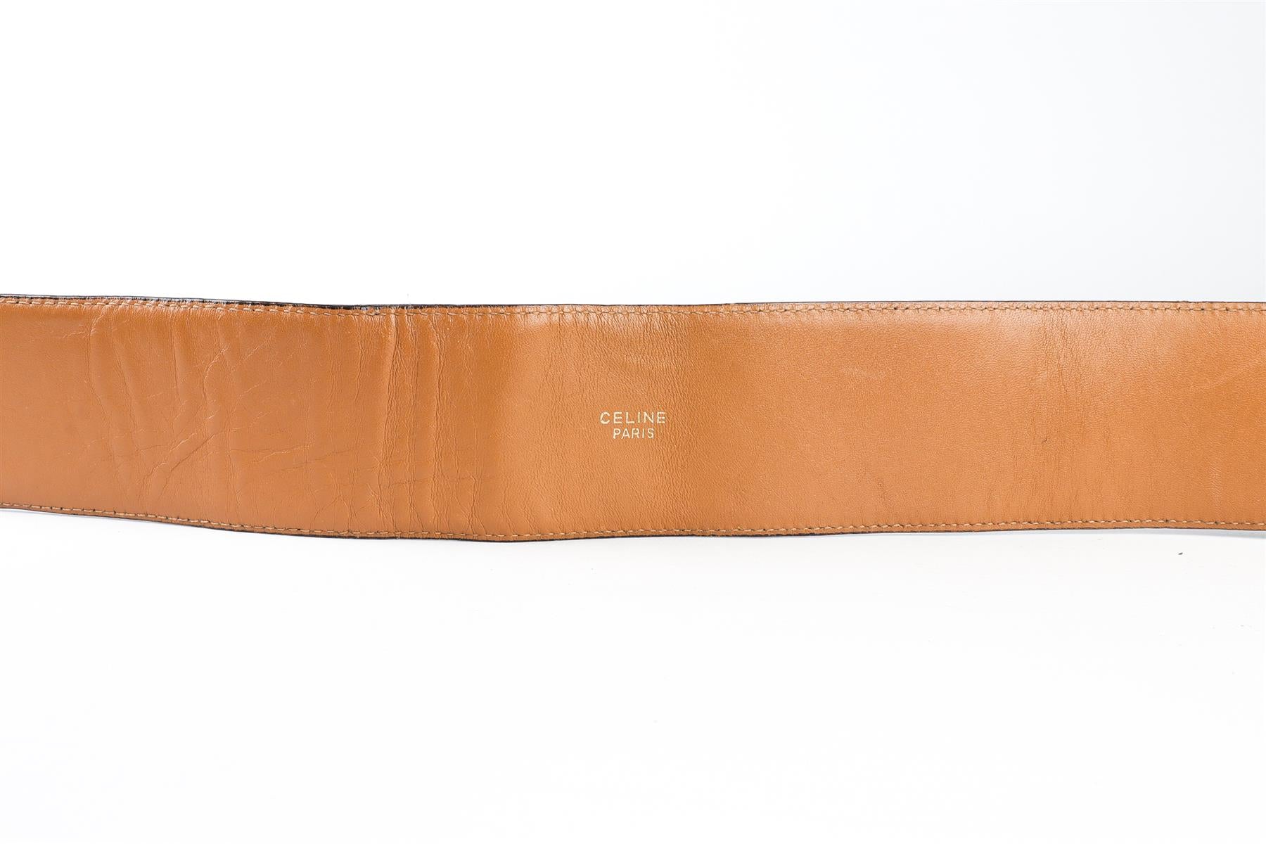 CELINE BLACK LEATHER BELT - Image 6