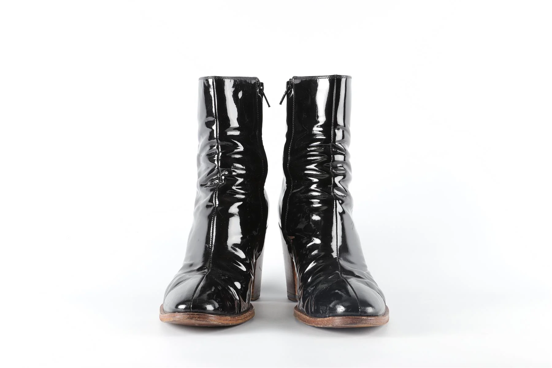 CELINE BLACK PATENT LEATHER ANKLE BOOTS EU 40 UK 7 US 10 - Image 3