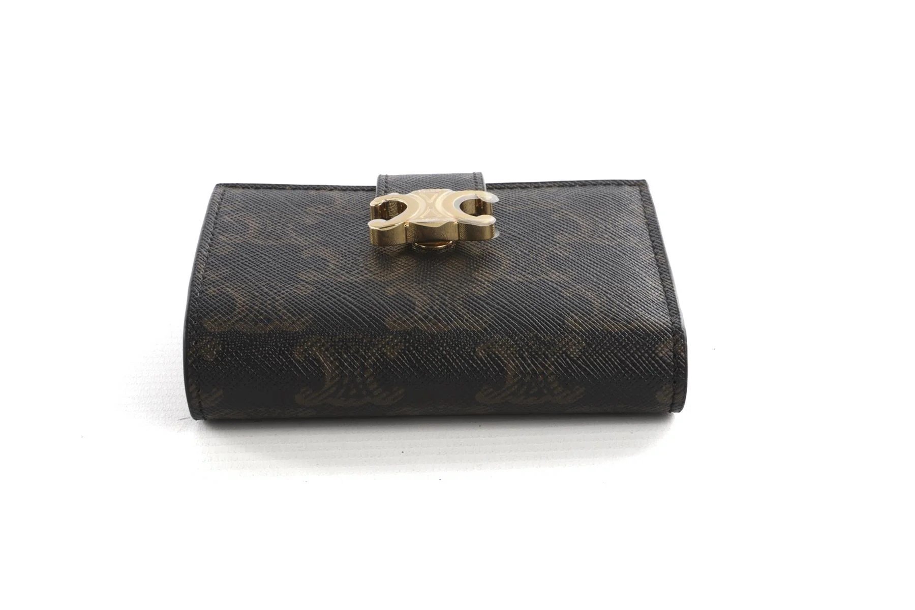 Celine Black Triomphe Canvas Wallet - Image 7
