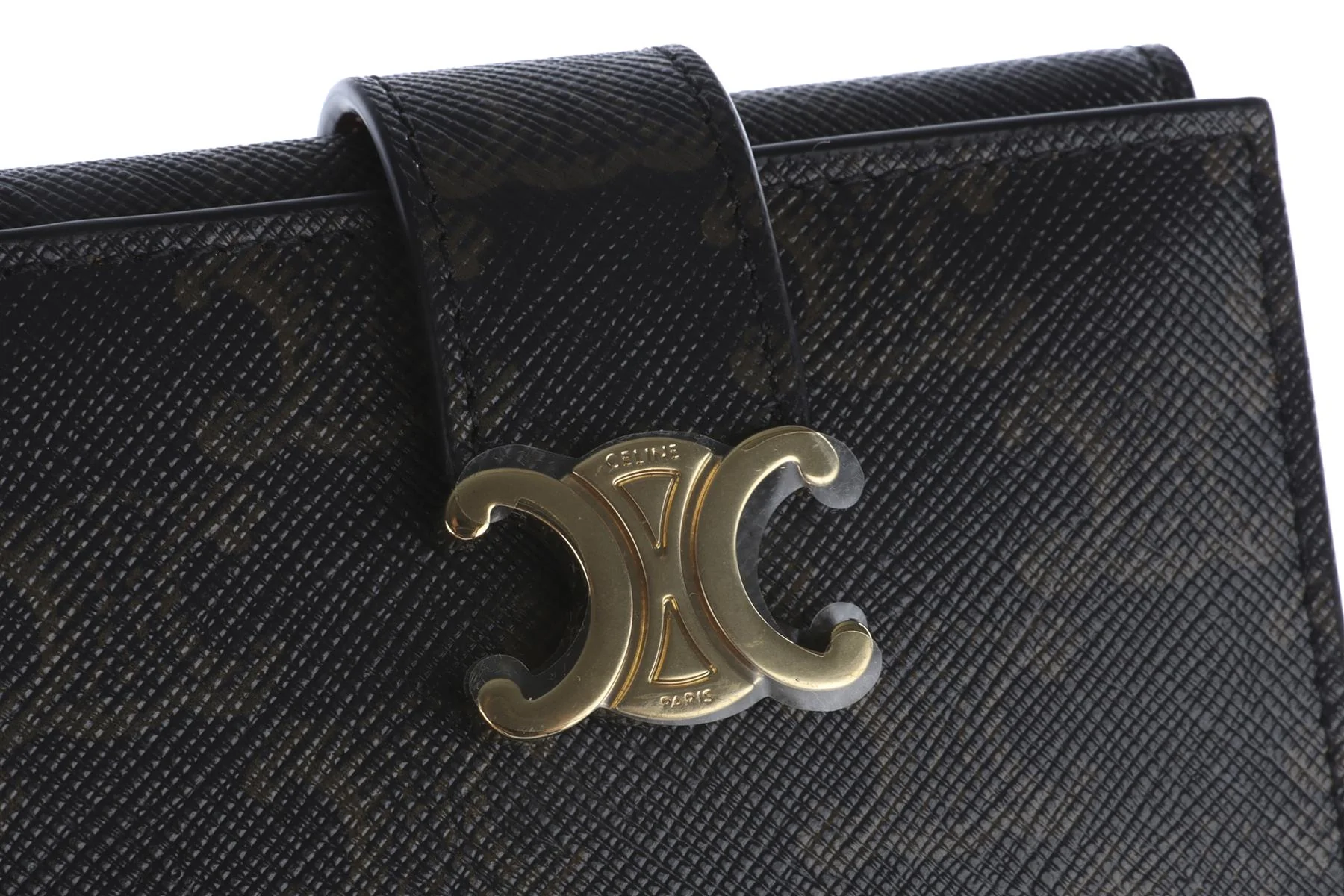Celine Black Triomphe Canvas Wallet - Image 8