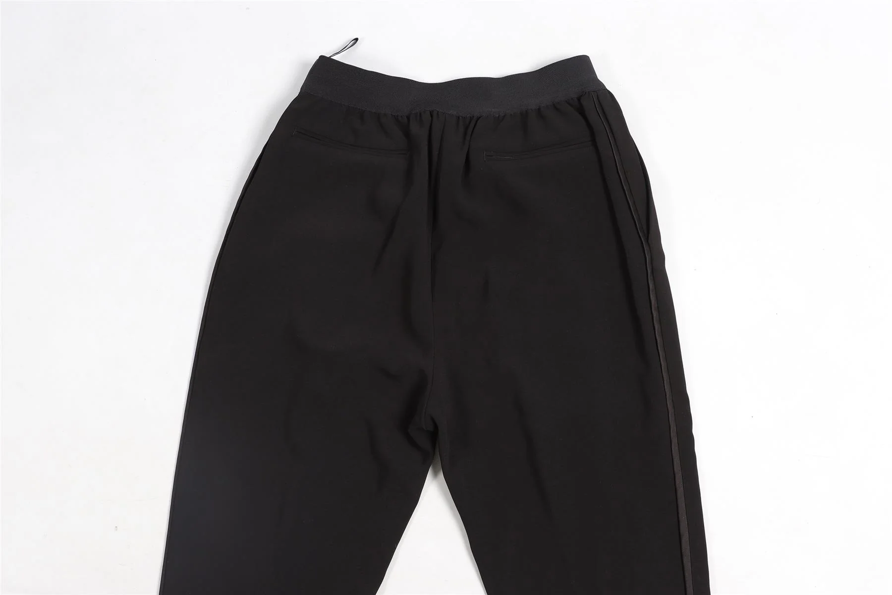 CELINE BLACK WOVEN SLIM LEG PANTS FR 36 UK 8 - Image 5