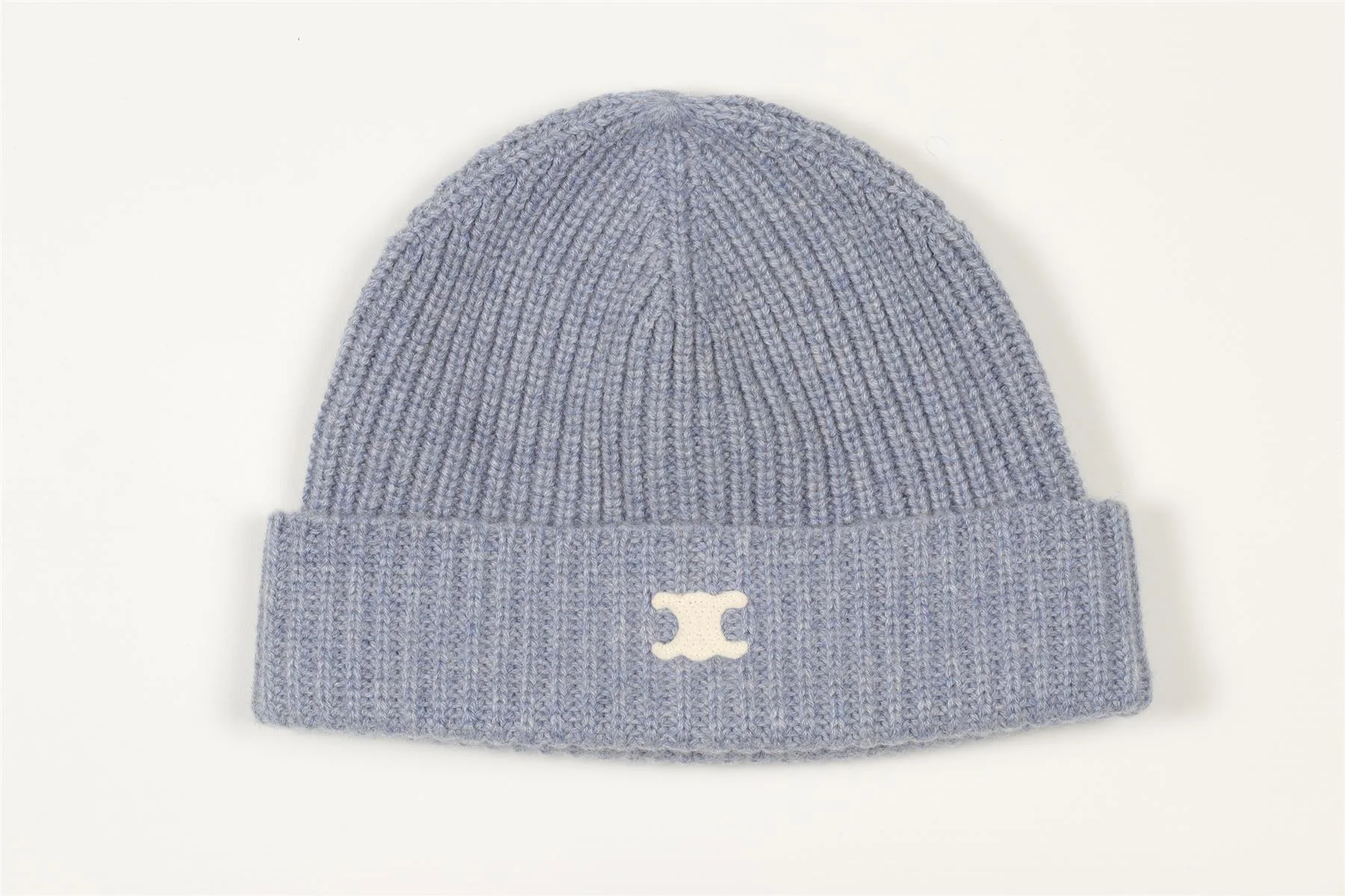 CELINE BLUE TRIOMPHE CASHMERE BEANIE ONE SIZE - Image 2