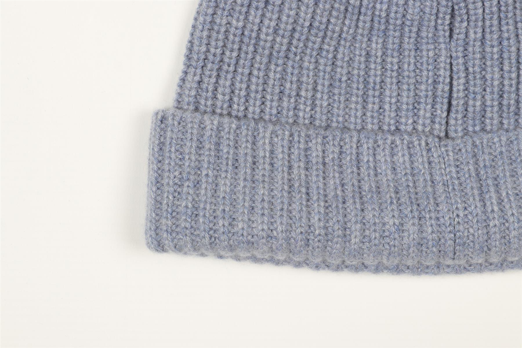 CELINE BLUE TRIOMPHE CASHMERE BEANIE ONE SIZE - Image 5
