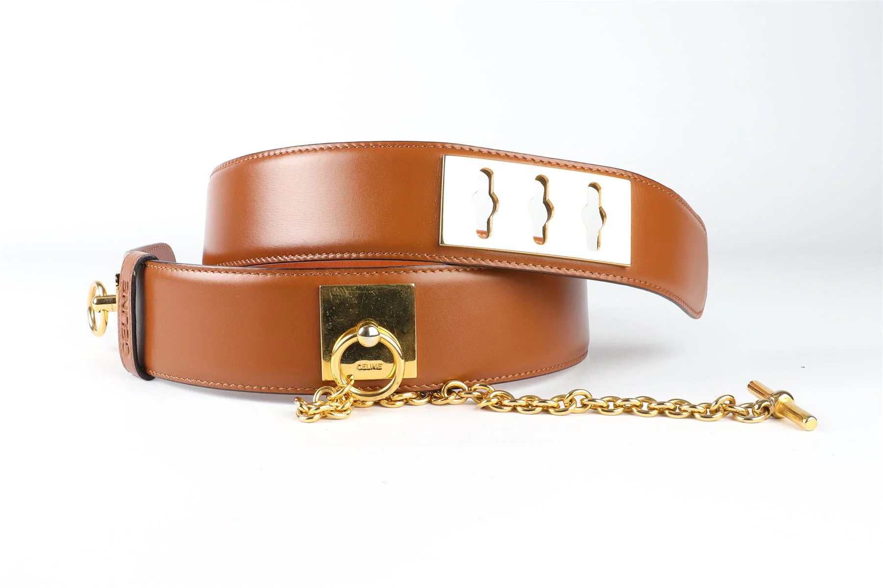 CELINE BROWN LEATHER BELT - Image 4