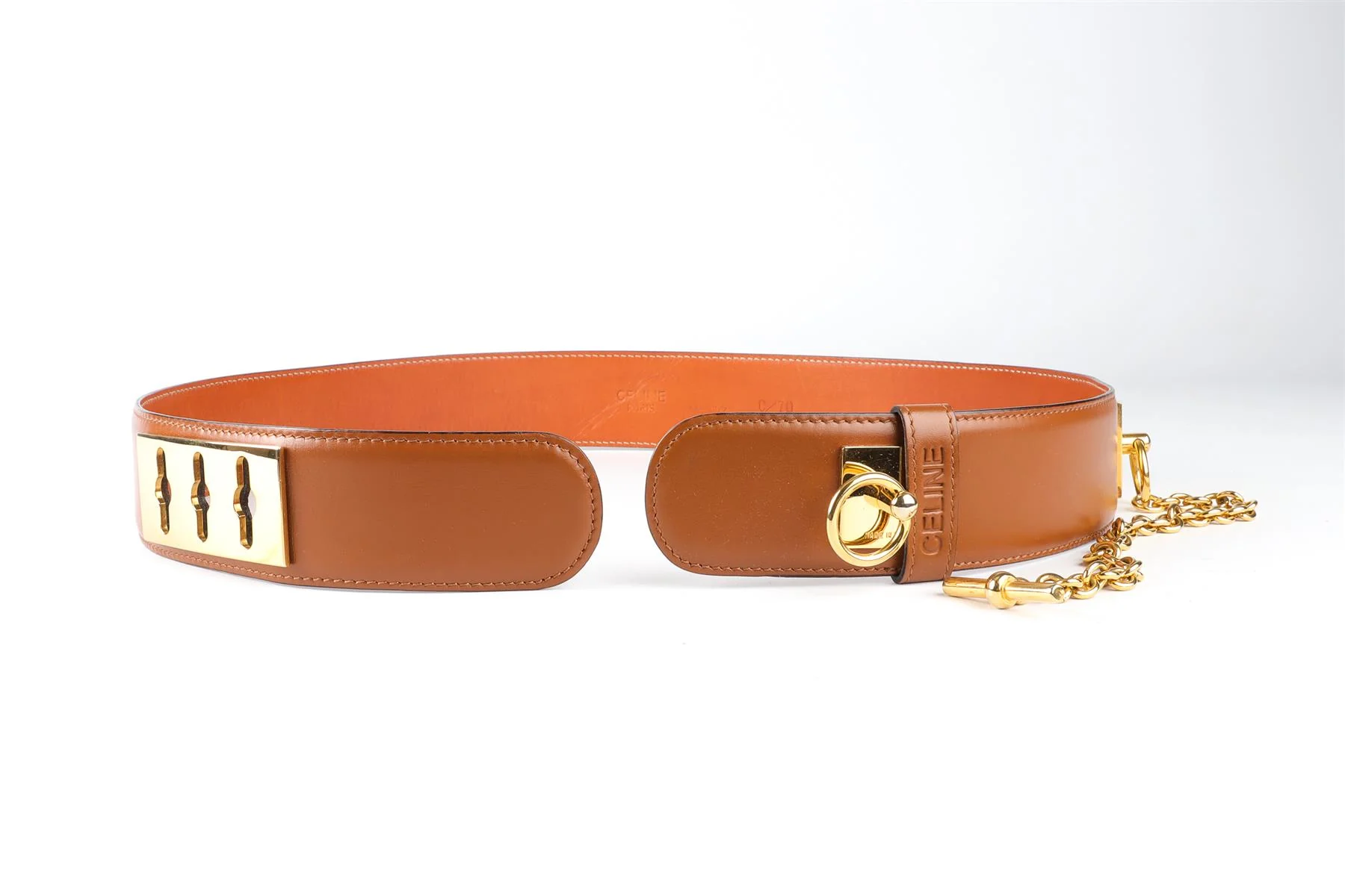CELINE BROWN LEATHER BELT - Image 5