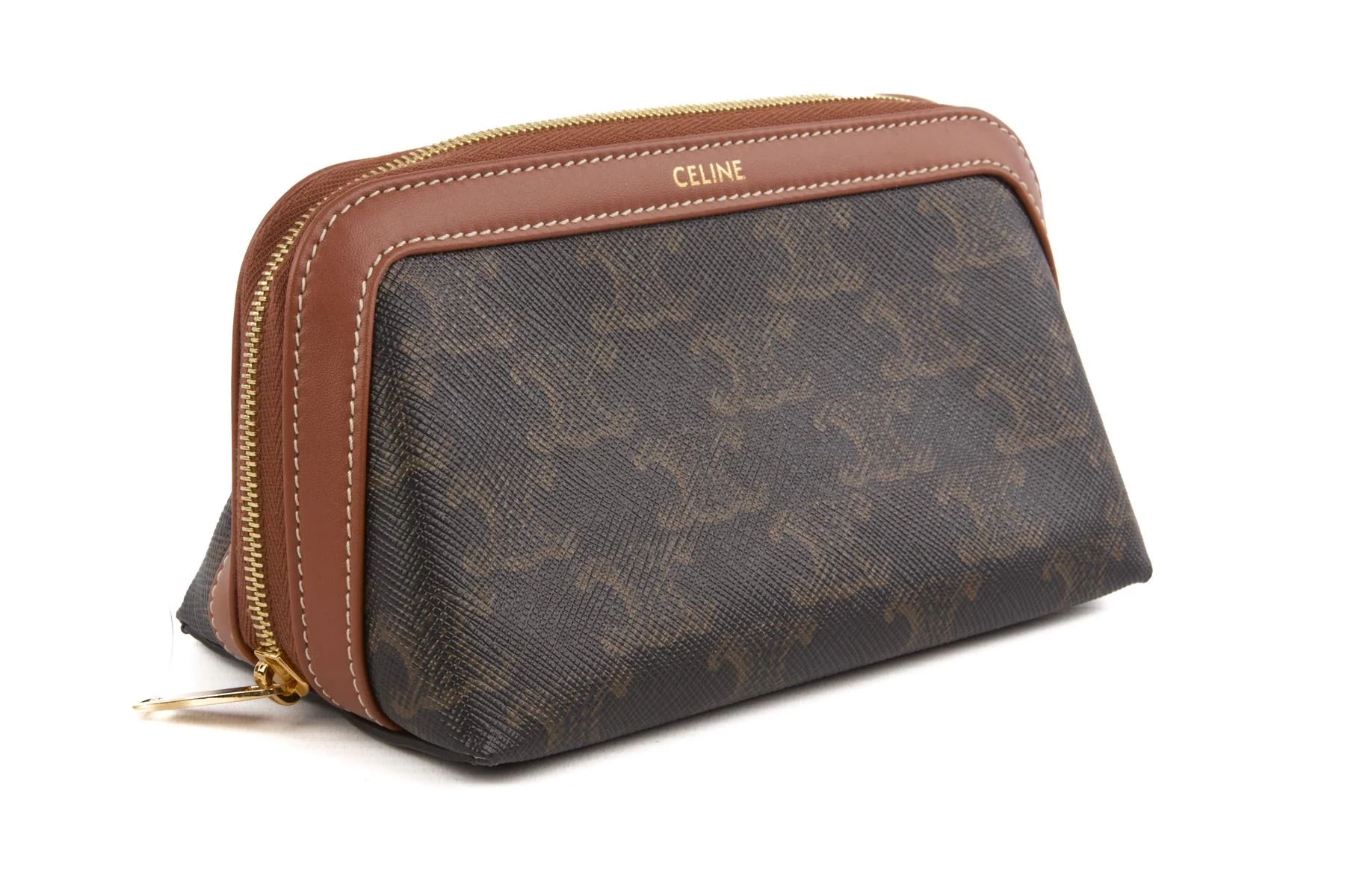 CELINE BROWN SMALL TRIOMPHE CANVAS POUCH - Image 3