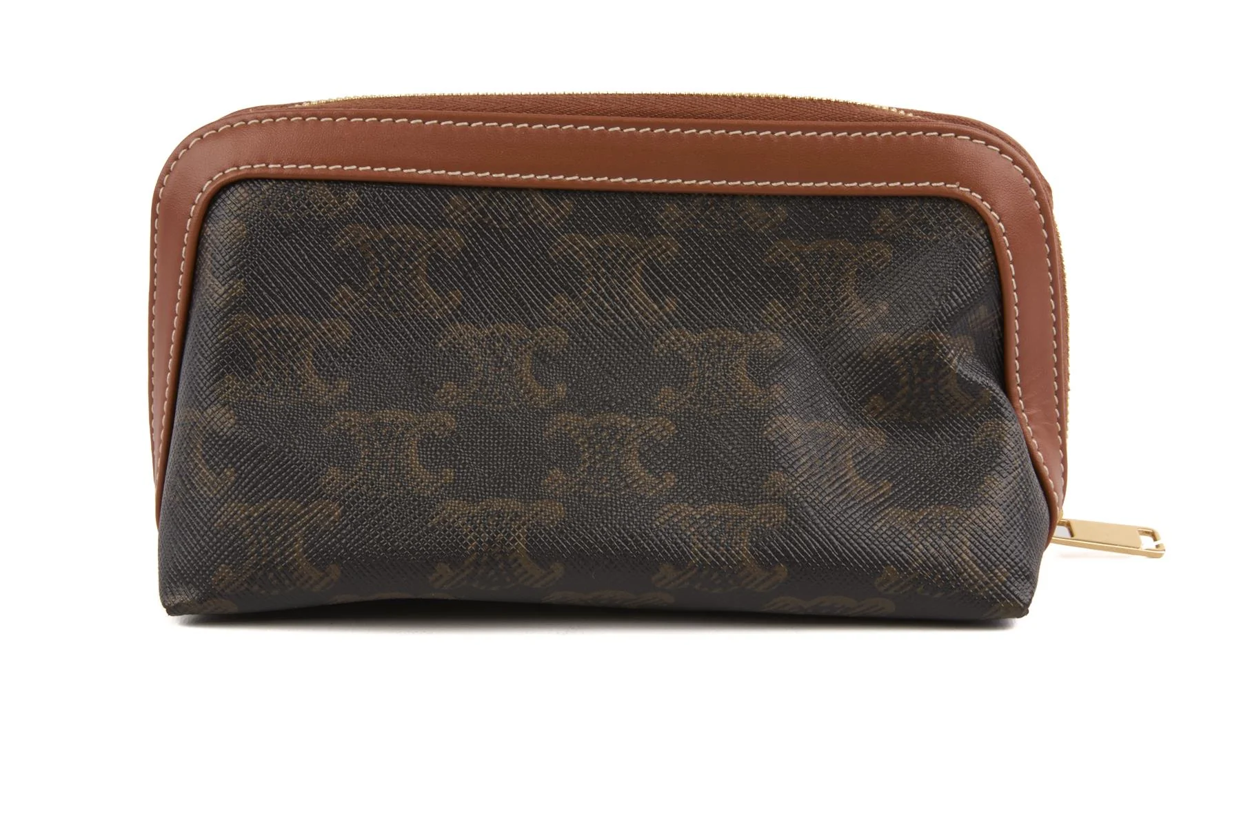CELINE BROWN SMALL TRIOMPHE CANVAS POUCH - Image 6