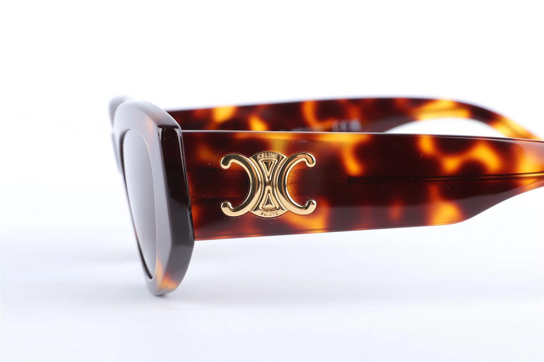 CELINE BROWN TRIOMPHE ACETATE SUNGLASSES - Image 5