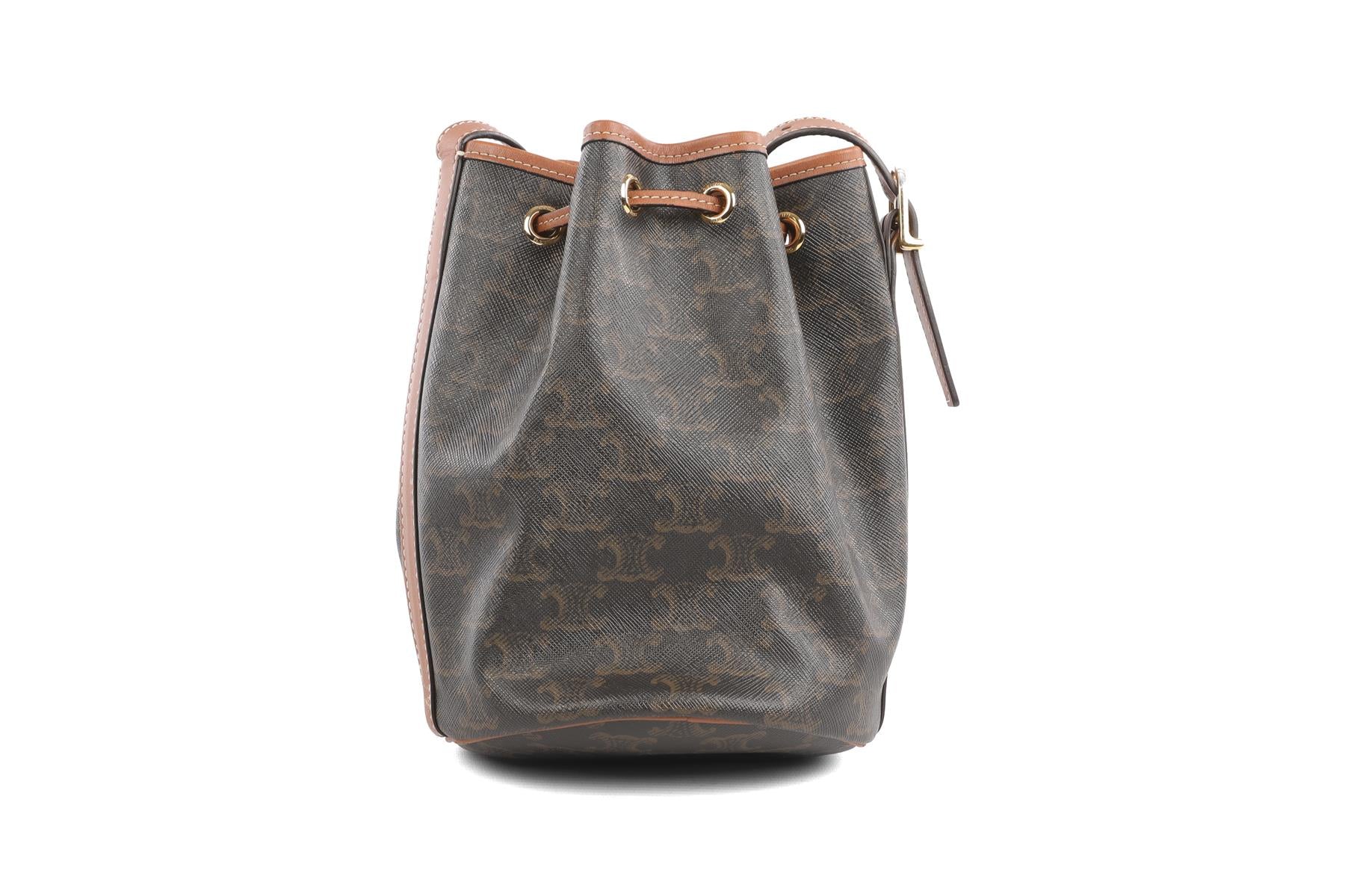 CELINE BROWN TRIOMPHE SMALL LEATHER SHOULDER BAG - Image 7