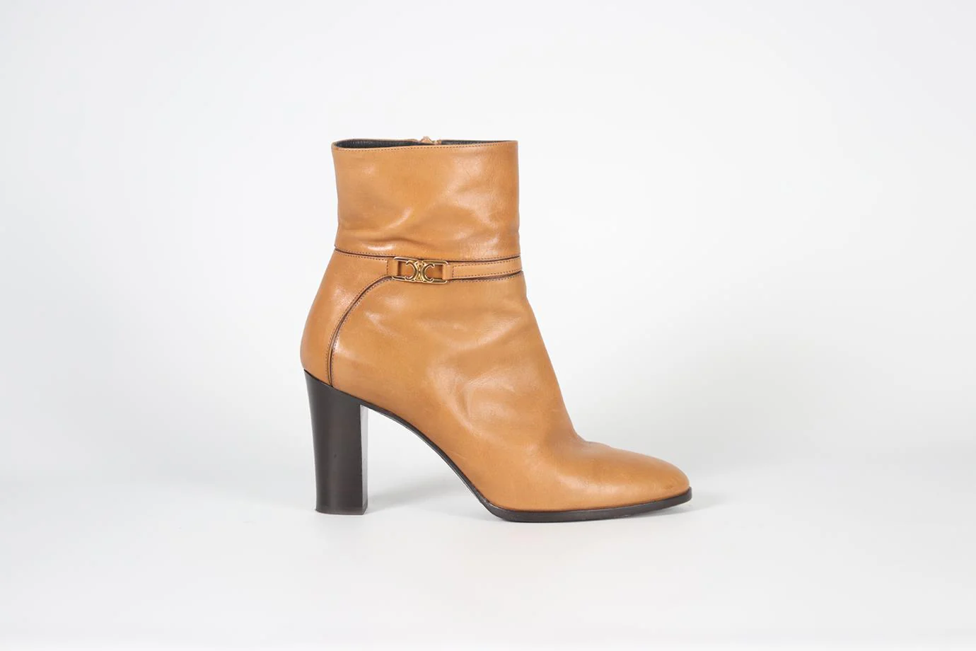 CELINE CLAUDE LEATHER ANKLE BOOTS EU 40 UK 7 US 10 - Image 2