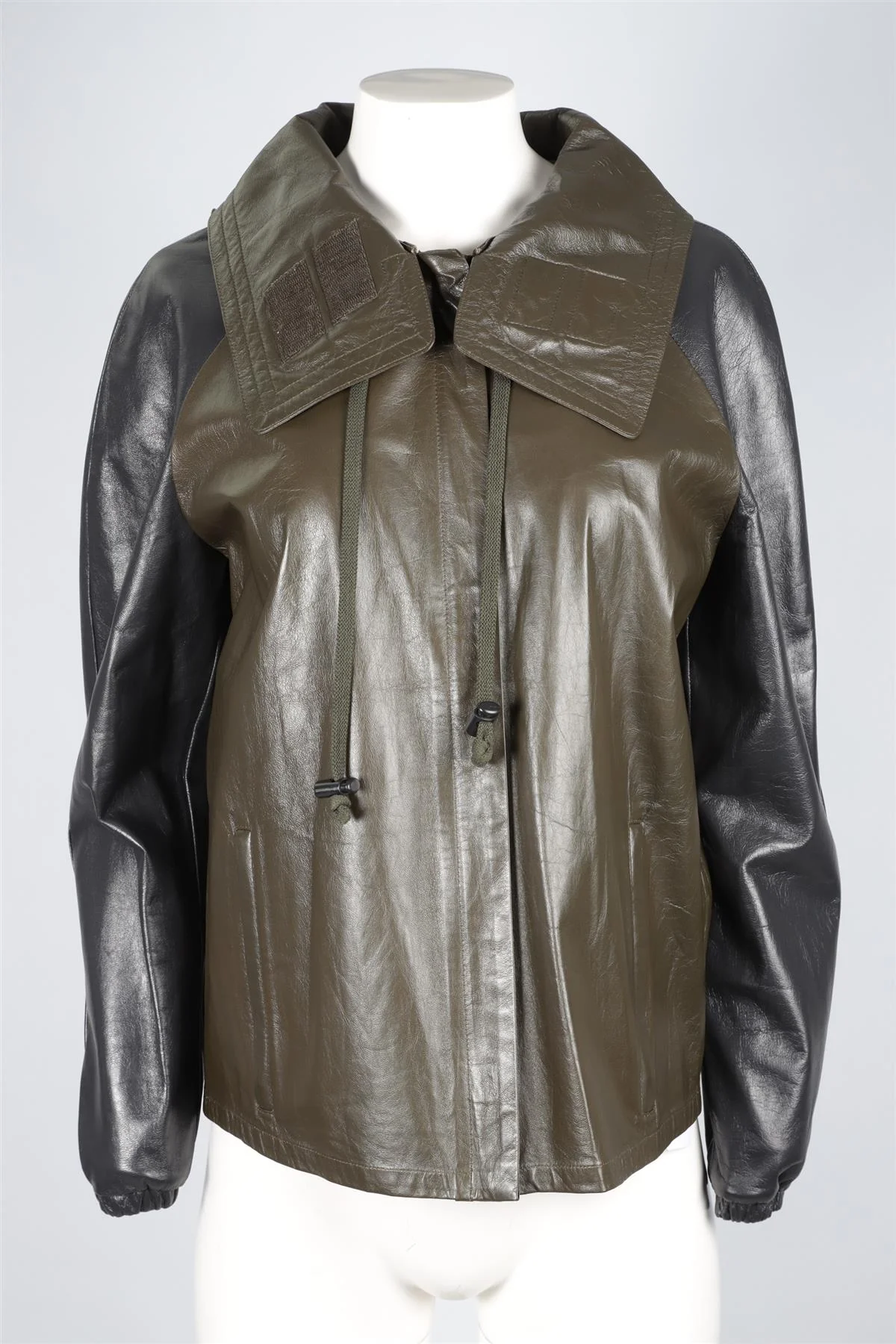 CELINE GREEN LEATHER JACKET FR 38 UK 10 - Image 2
