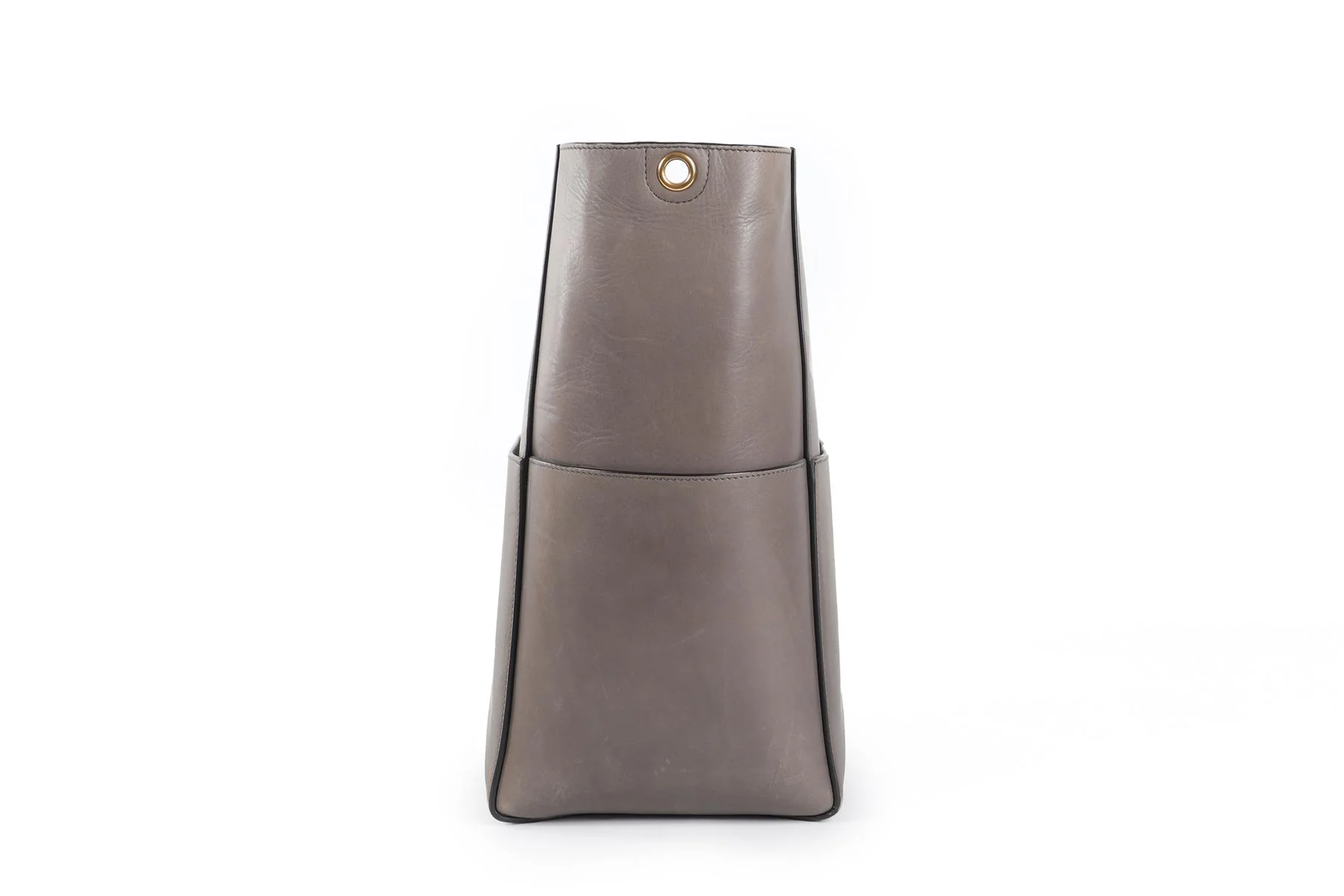 CELINE GREY SANGLE LEATHER SHOULDER BAG - Image 4