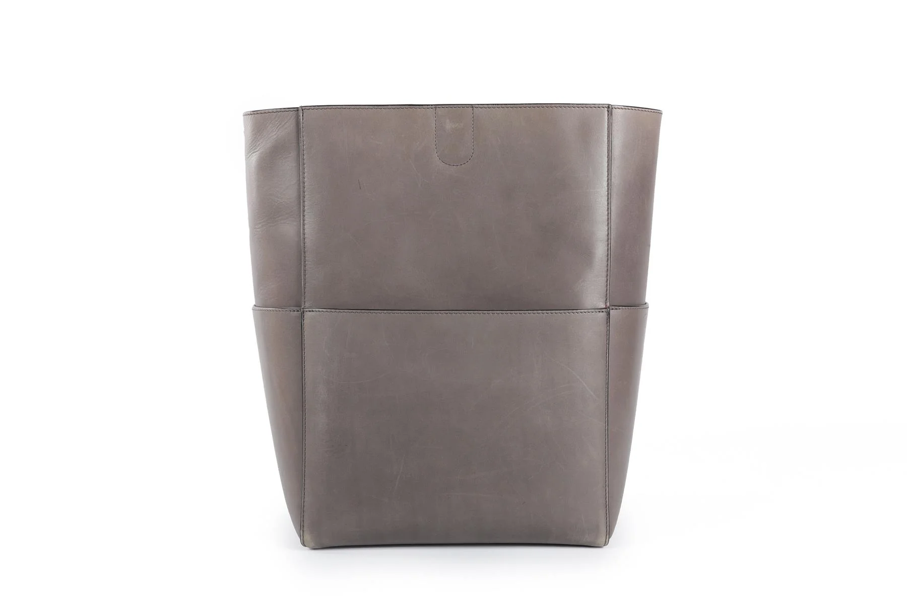 CELINE GREY SANGLE LEATHER SHOULDER BAG - Image 6