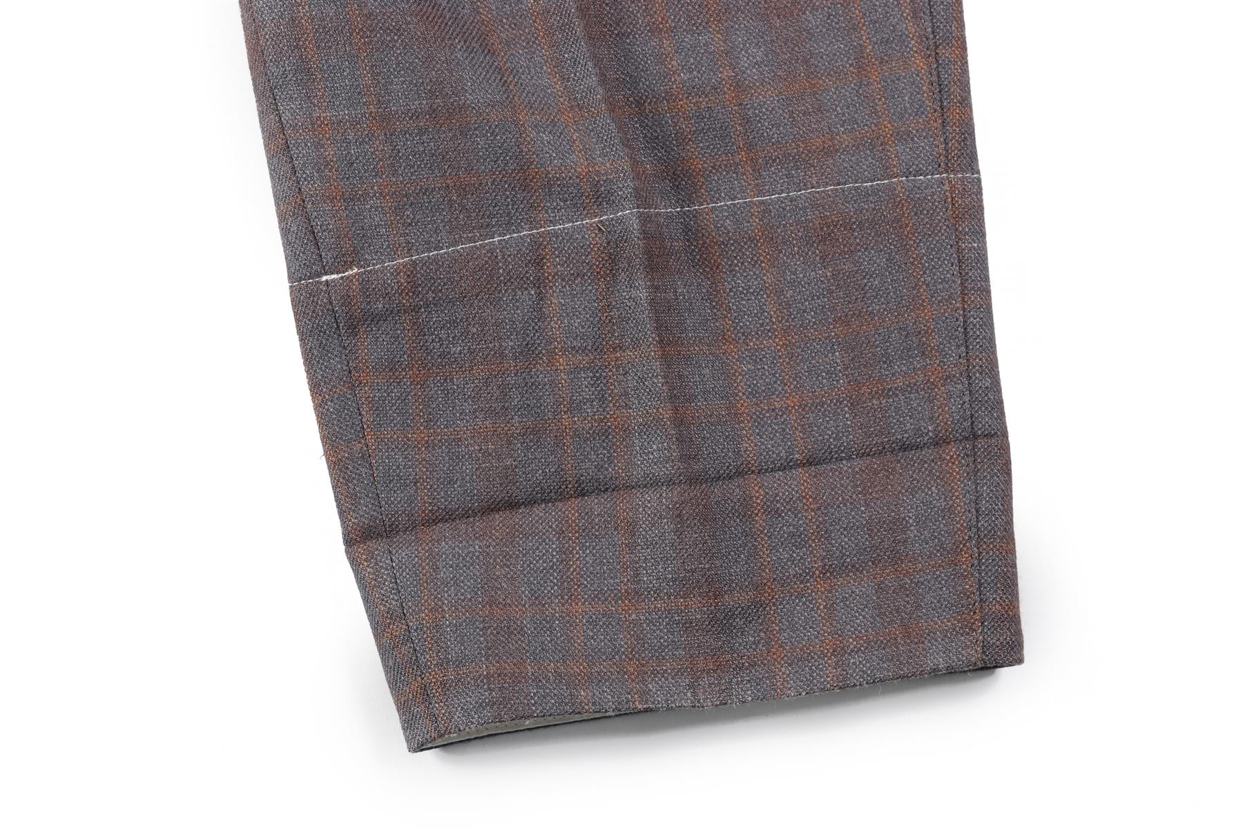 CELINE GREY WOOL STRAIGHT LEG PANTS FR 36 UK 8 - Image 5