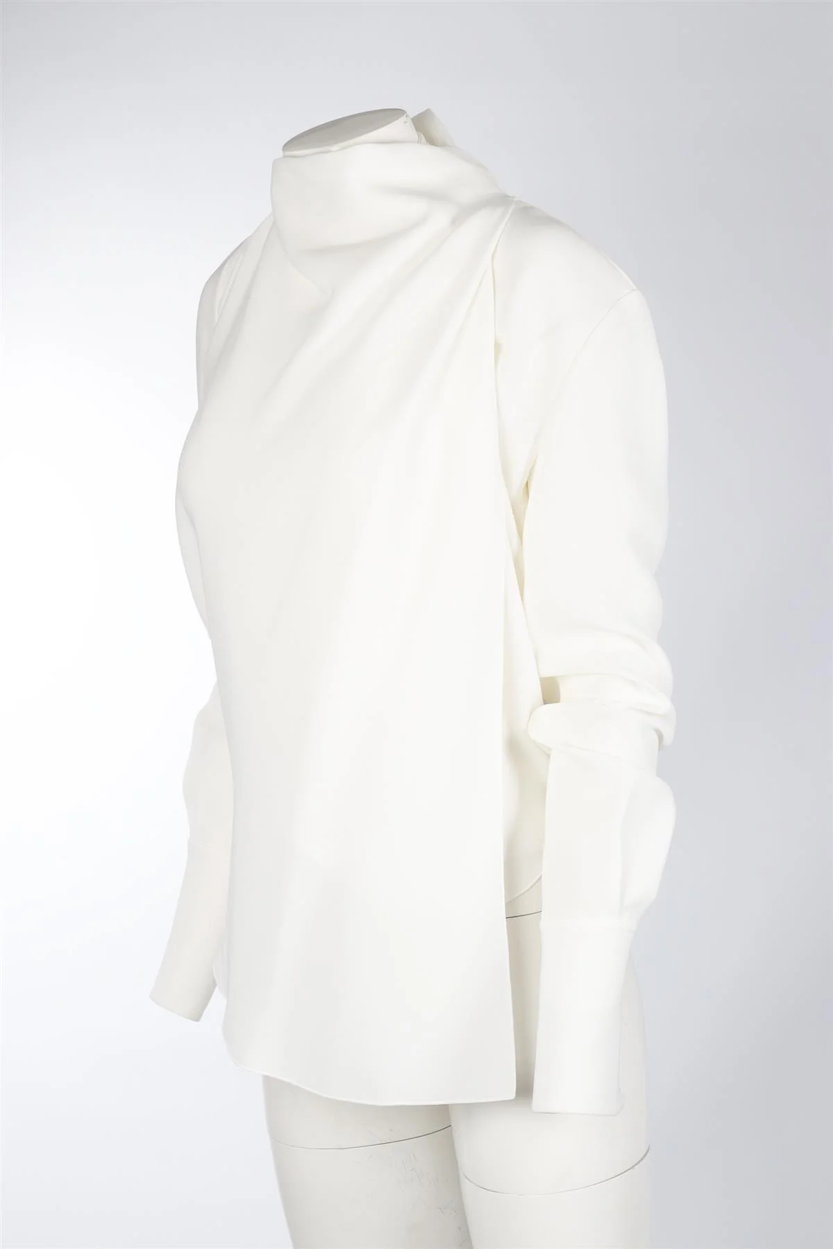 CELINE IVORY CREPE TOP FR 34 UK 6 - Image 3