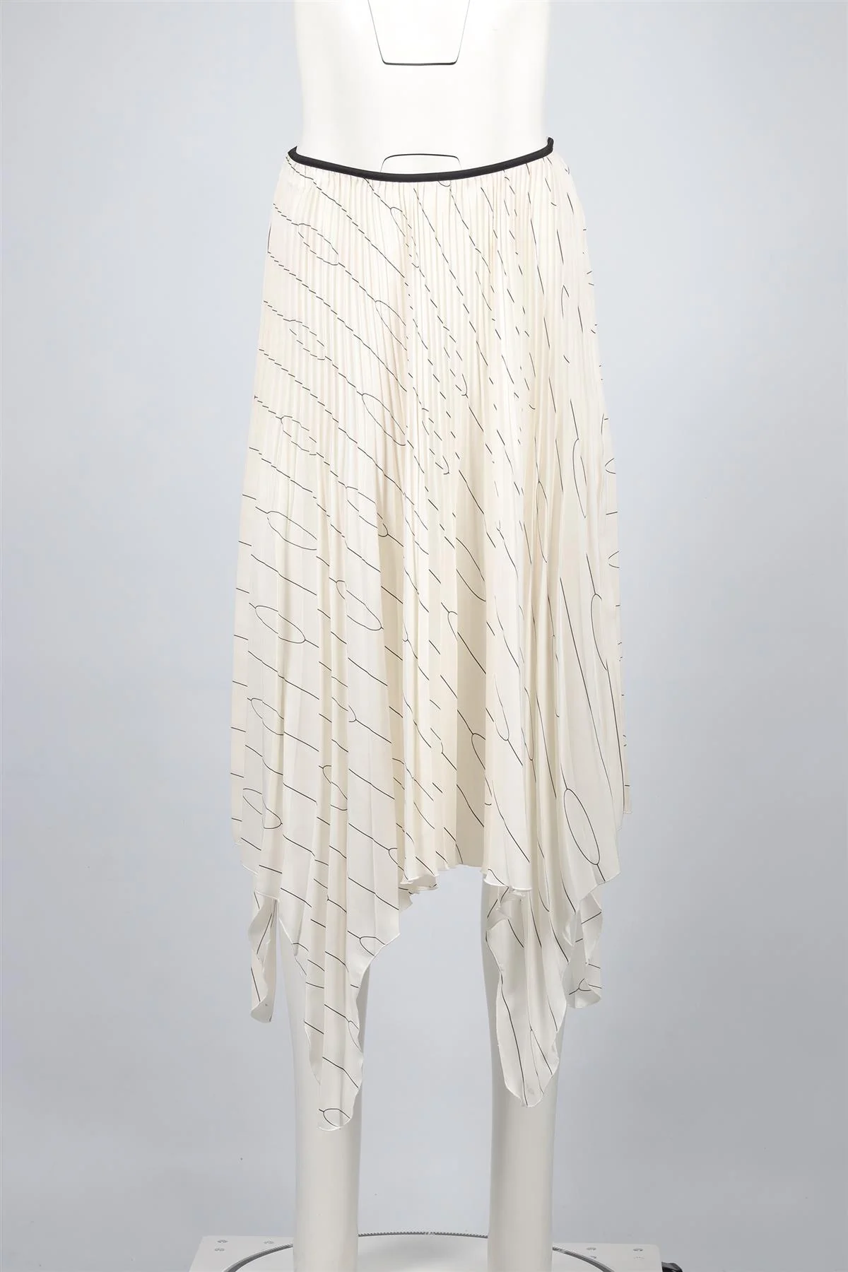 CELINE IVORY SILK MIDI SKIRT FR 36 UK 8 - Image 2