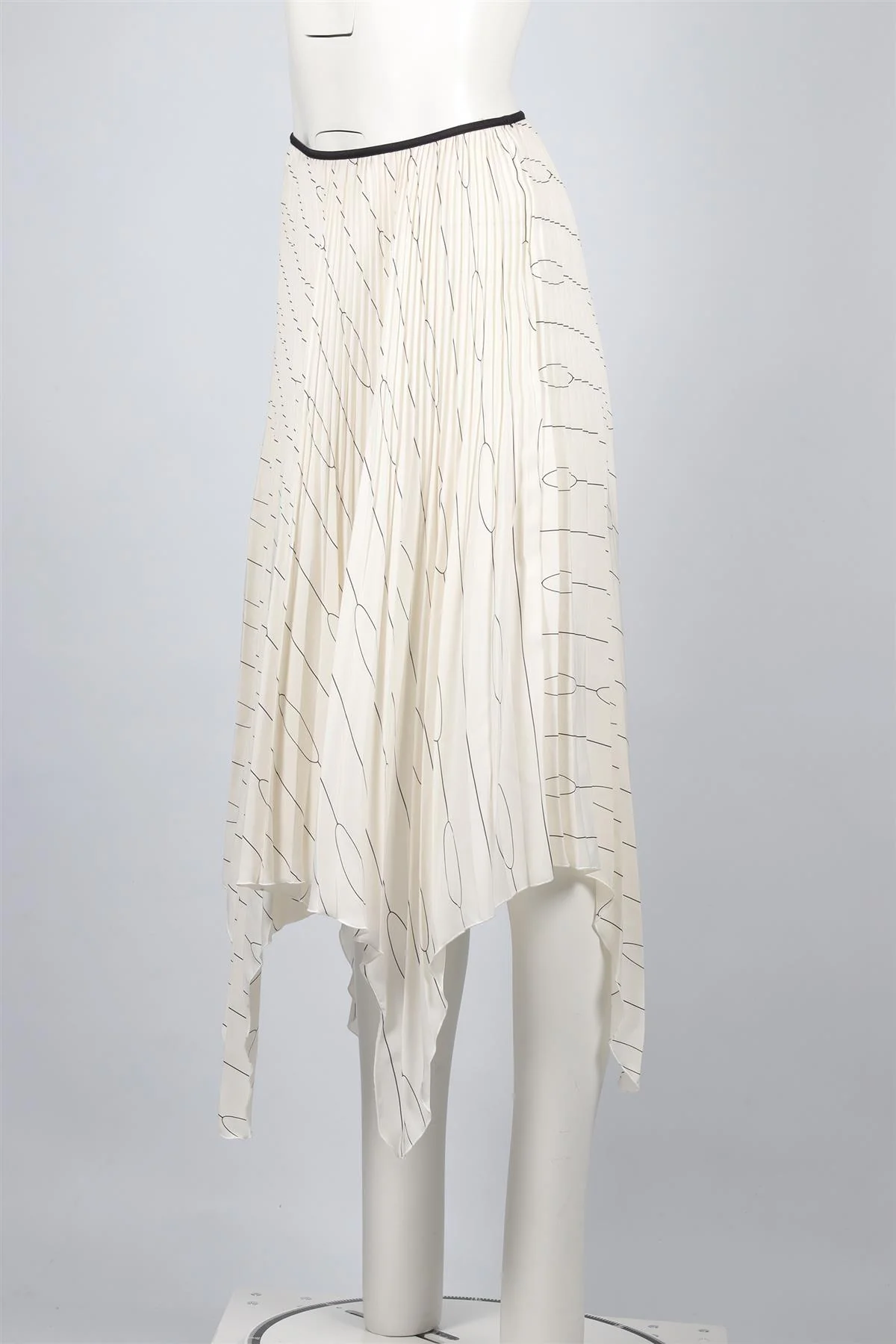 CELINE IVORY SILK MIDI SKIRT FR 36 UK 8 - Image 3