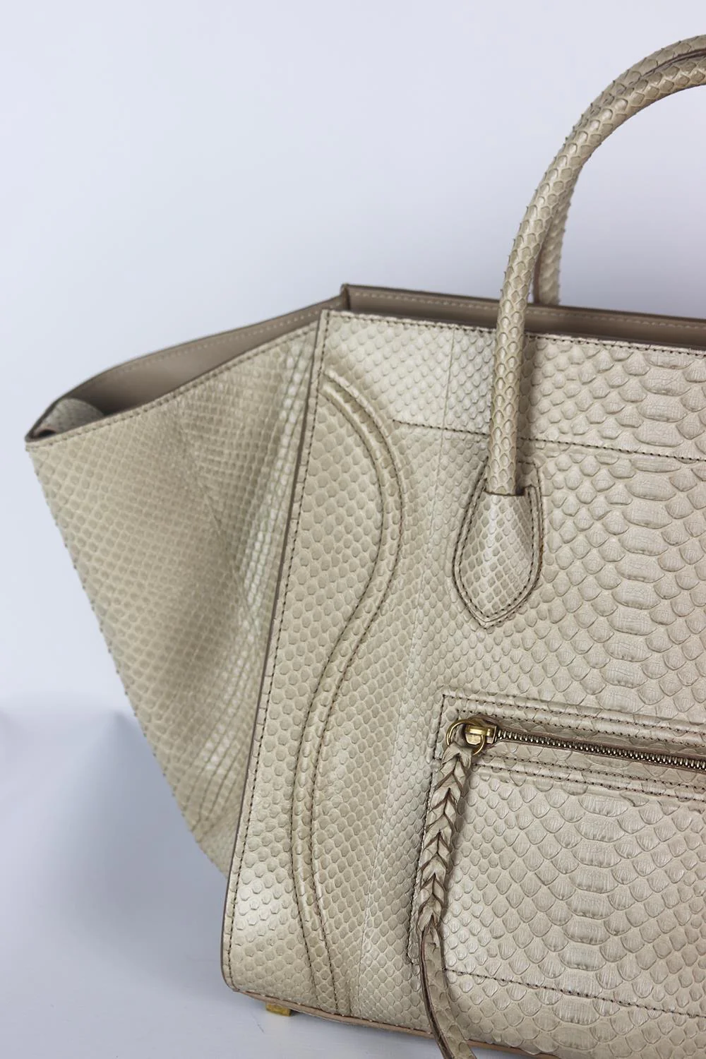 CELINE MEDIUM PYTHON PHANTOM LUGGAGE TOTE BAG - Image 3