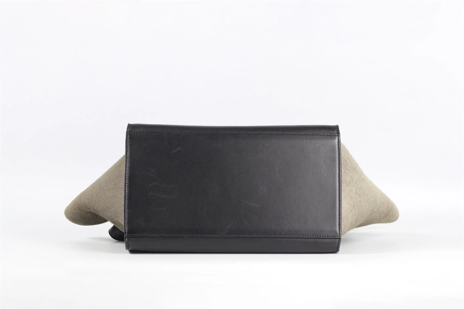 CELINE NAVY TRAPEZE MEDIUM CALF HAIR AND LEATHER TOTE BAG - Image 8