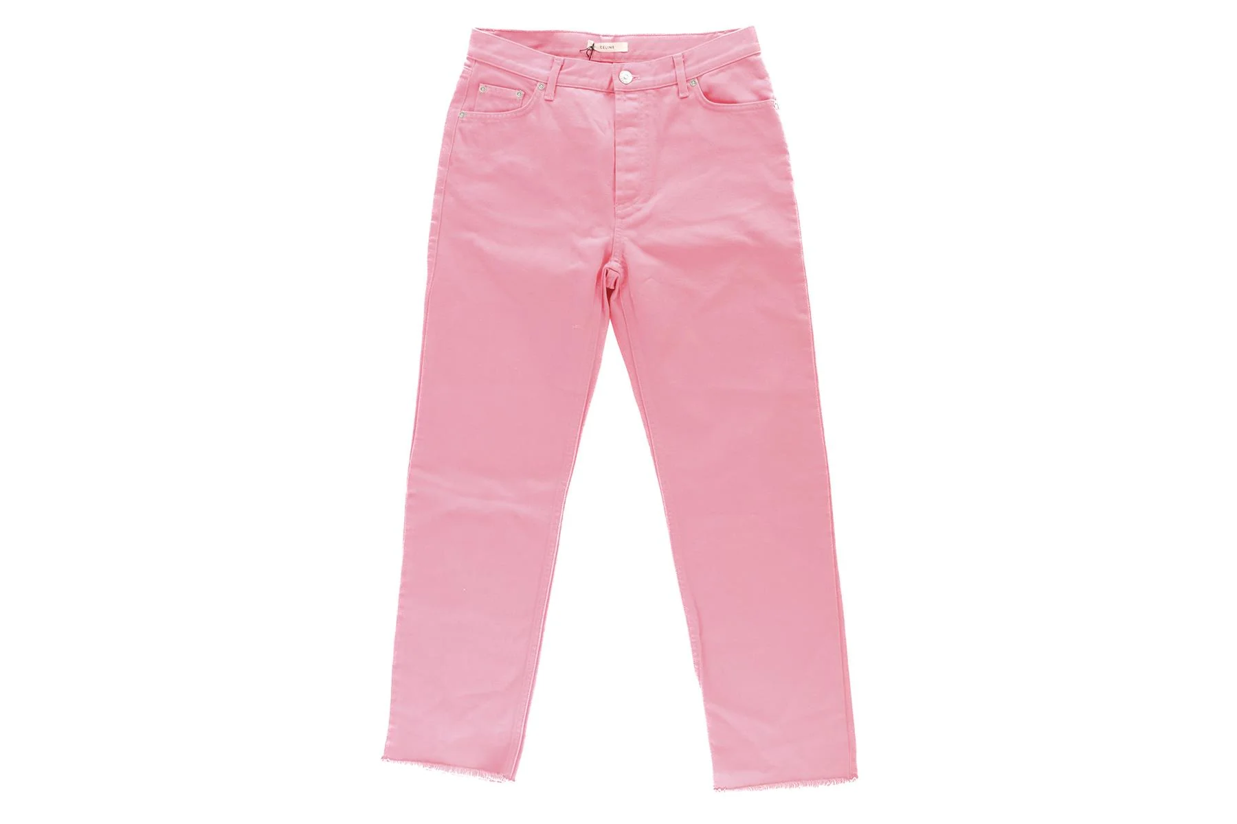 CÉLINE PINK HIGH RISE STRAIGHT LEG JEANS FR 36 UK 8 - Image 2
