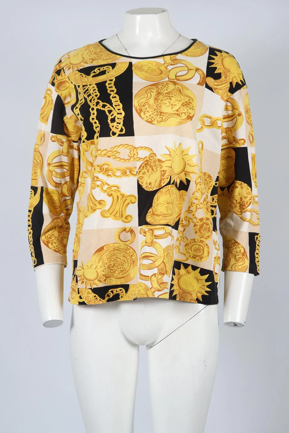 CELINE VINTAGE PRINTED COTTON TOP LARGE - Image 2