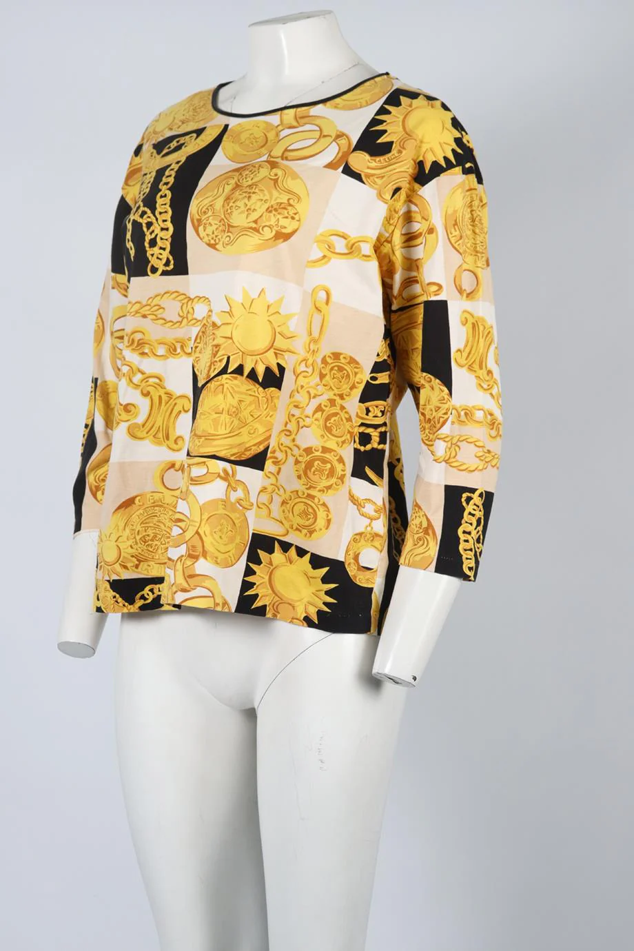 CELINE VINTAGE PRINTED COTTON TOP LARGE - Image 3
