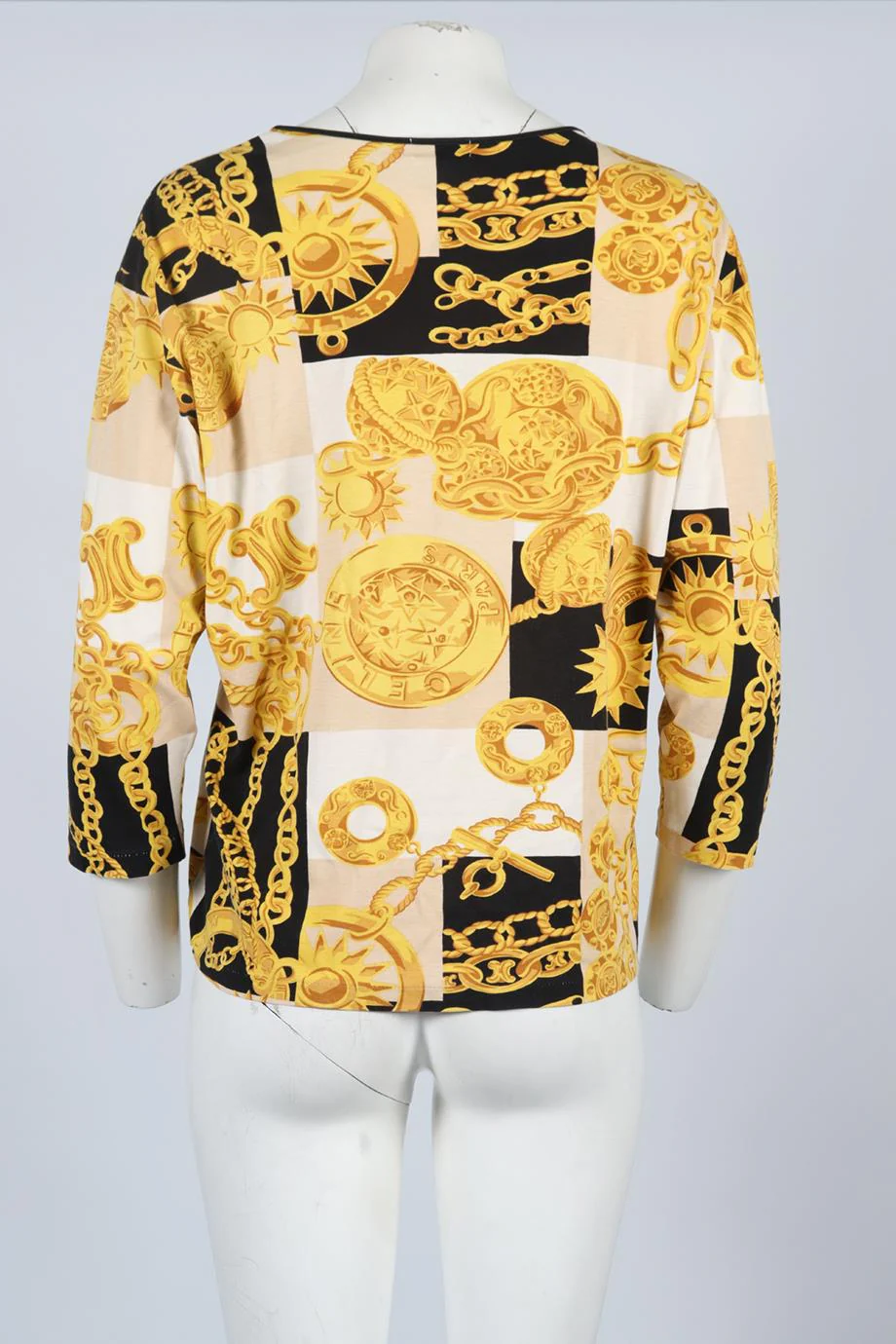 CELINE VINTAGE PRINTED COTTON TOP LARGE - Image 4