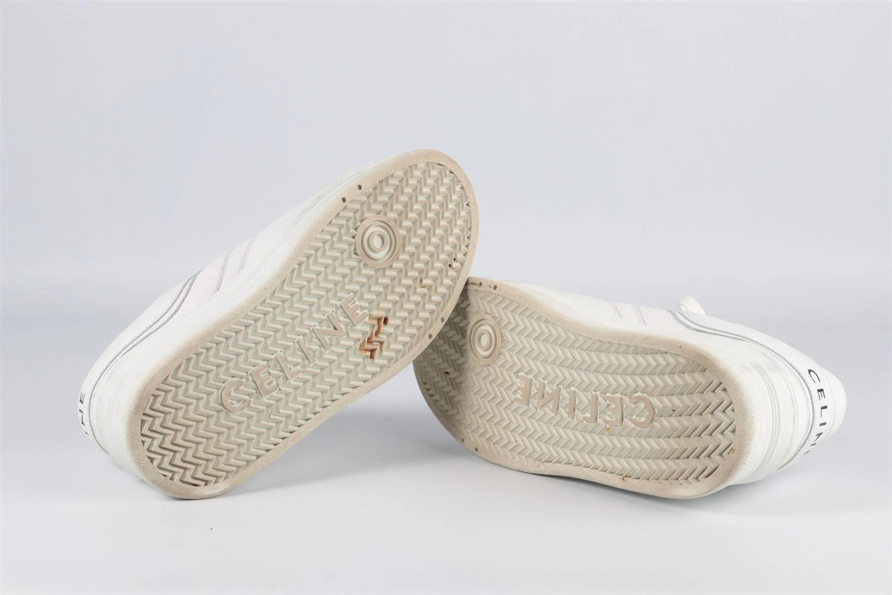 CELINE WHITE BLOCK LEATHER PLATFORM SNEAKERS EU 38 UK 5 US 8 - Image 6