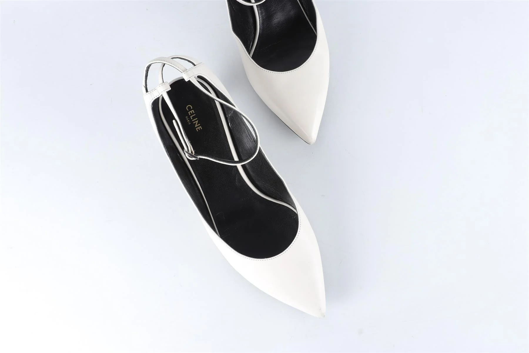 CELINE WHITE LEATHER PUMPS EU 38 UK 5 US 8 - Image 4