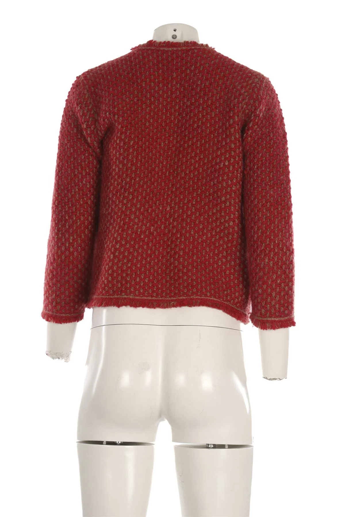 CH CAROLINA HERRARA RED WOOL JACKET MEDIUM - Image 4
