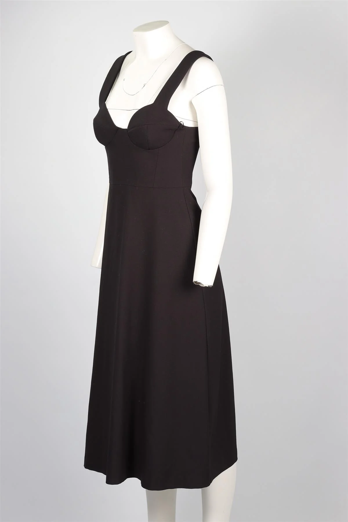 CHALAYAN BLACK WOVEN MIDI DRESS IT 42 UK 10 - Image 3