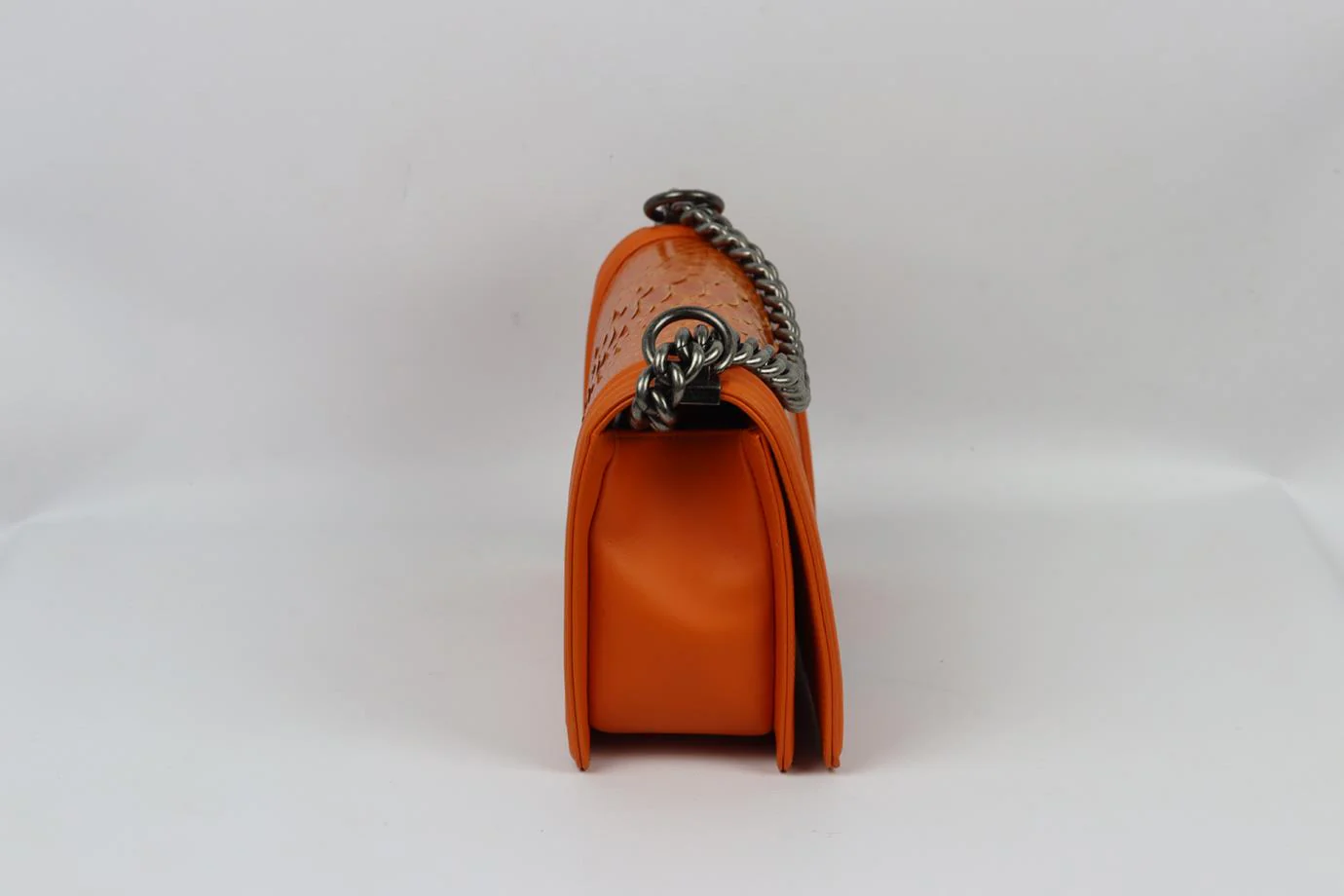 CHANEL 2014 BOY MEDIUM PYTHON AND LEATHER SHOULDER BAG - Image 3