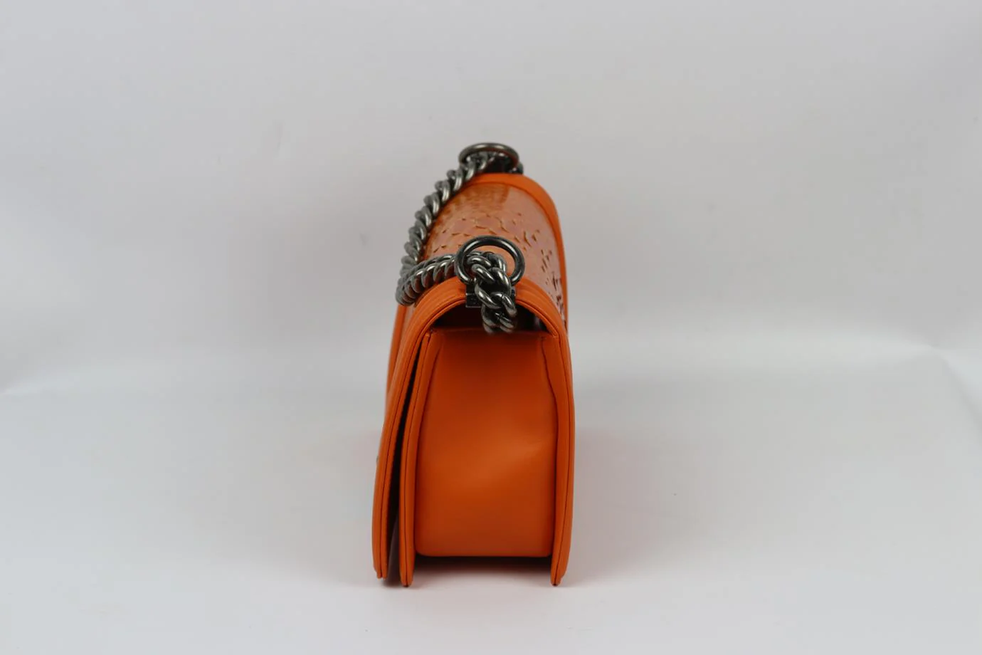 CHANEL 2014 BOY MEDIUM PYTHON AND LEATHER SHOULDER BAG - Image 5