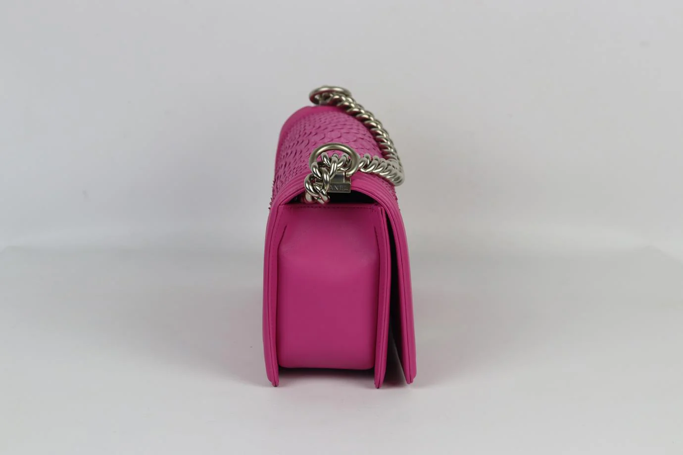 CHANEL 2015 BOY MEDIUM PYTHON AND LEATHER SHOULDER BAG - Image 3