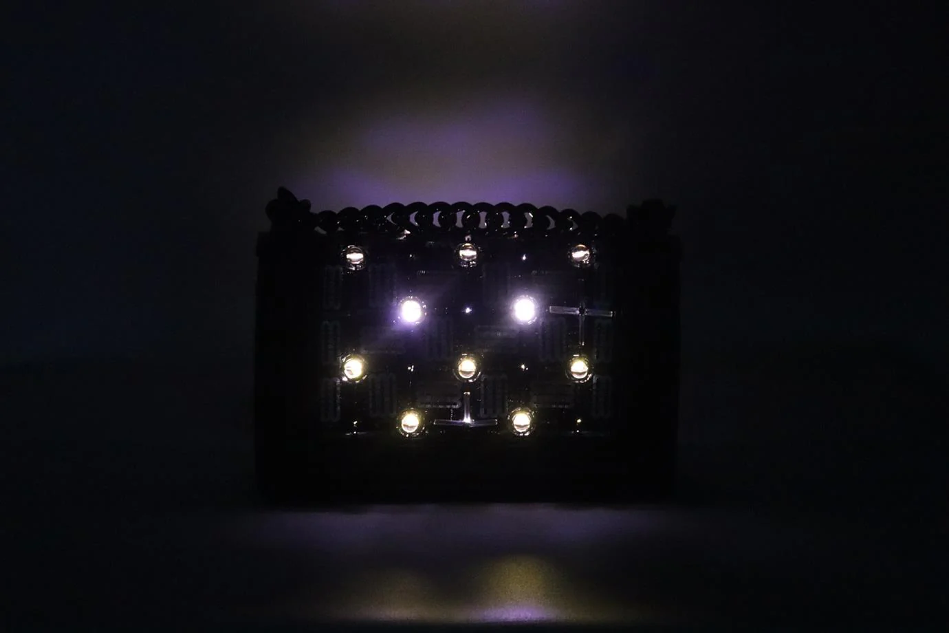CHANEL 2017 BOY SMALL LED EMBELLISHED LEATHER SHOULDER BAG - Image 12