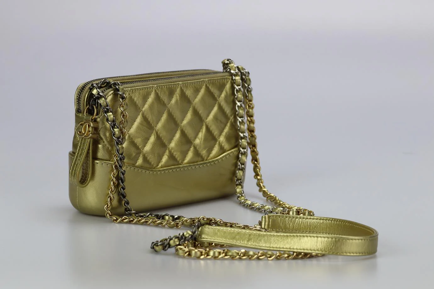 CHANEL 2017 GABRIELLE CLUTCH WITH CHAIN QUILTED LEATHER SHOULDER BAG - Image 7