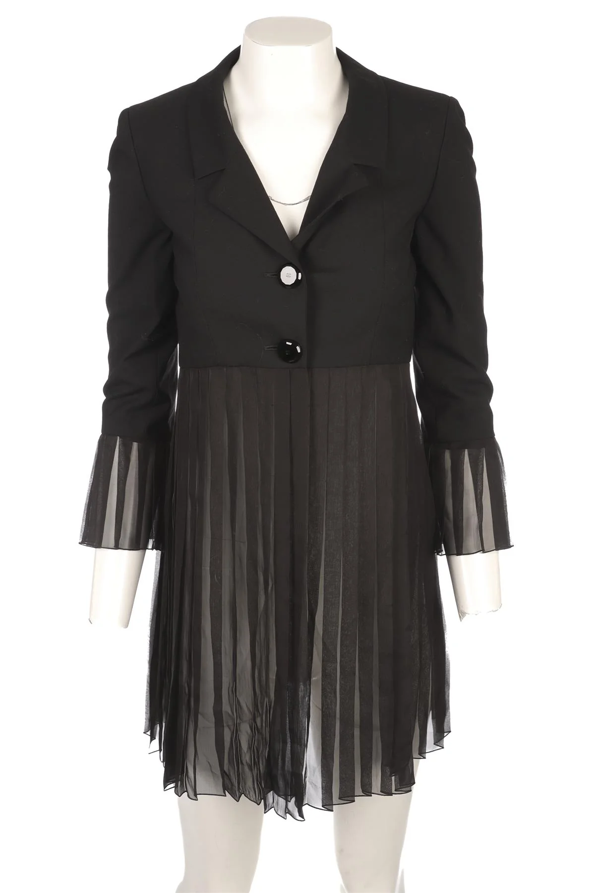 CHANEL BLACK 2001 BLAZER FR 34 UK 6 - Image 2