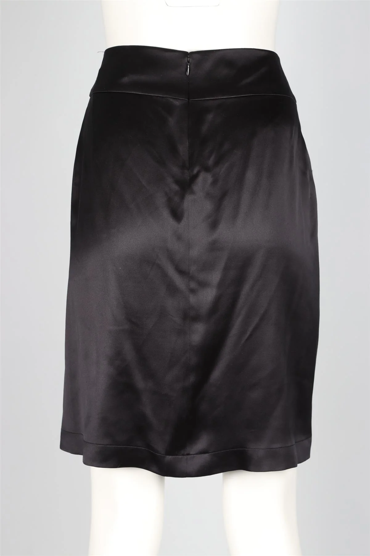CHANEL BLACK 2006 SILK MINI SKIRT FR 38 UK 10 - Image 4