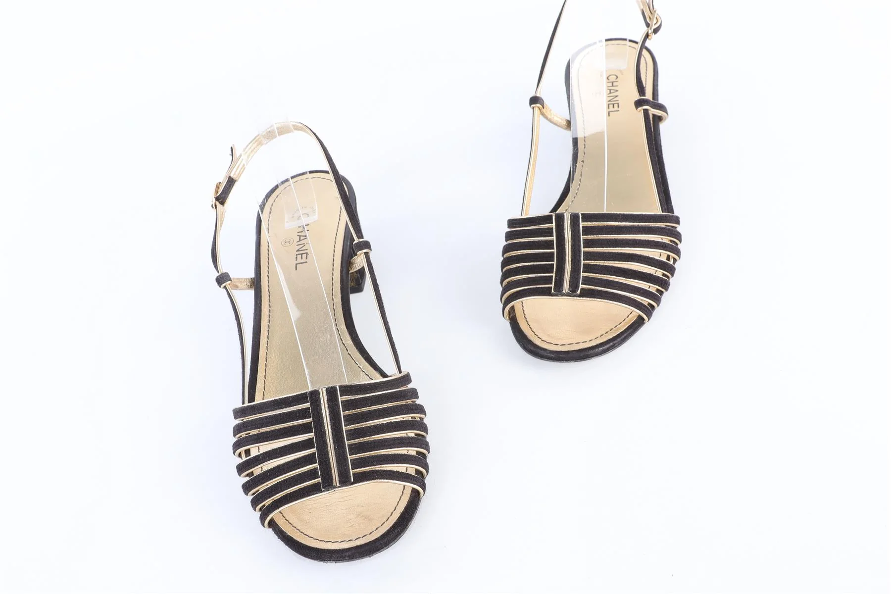 CHANEL BLACK 2021 LEATHER SANDALS EU 38.5 UK 5.5 US 8.5 - Image 4