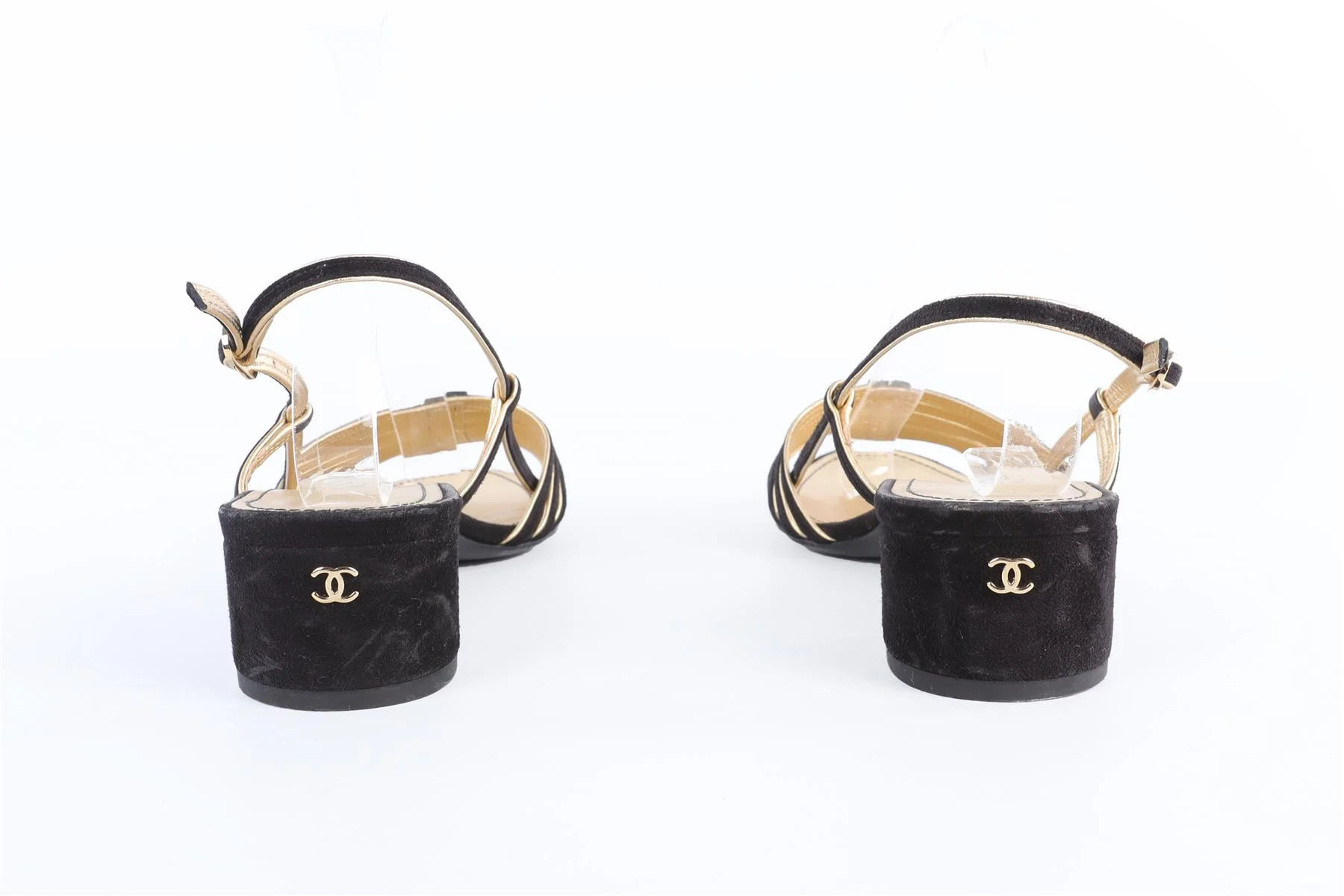 CHANEL BLACK 2021 LEATHER SANDALS EU 38.5 UK 5.5 US 8.5 - Image 5