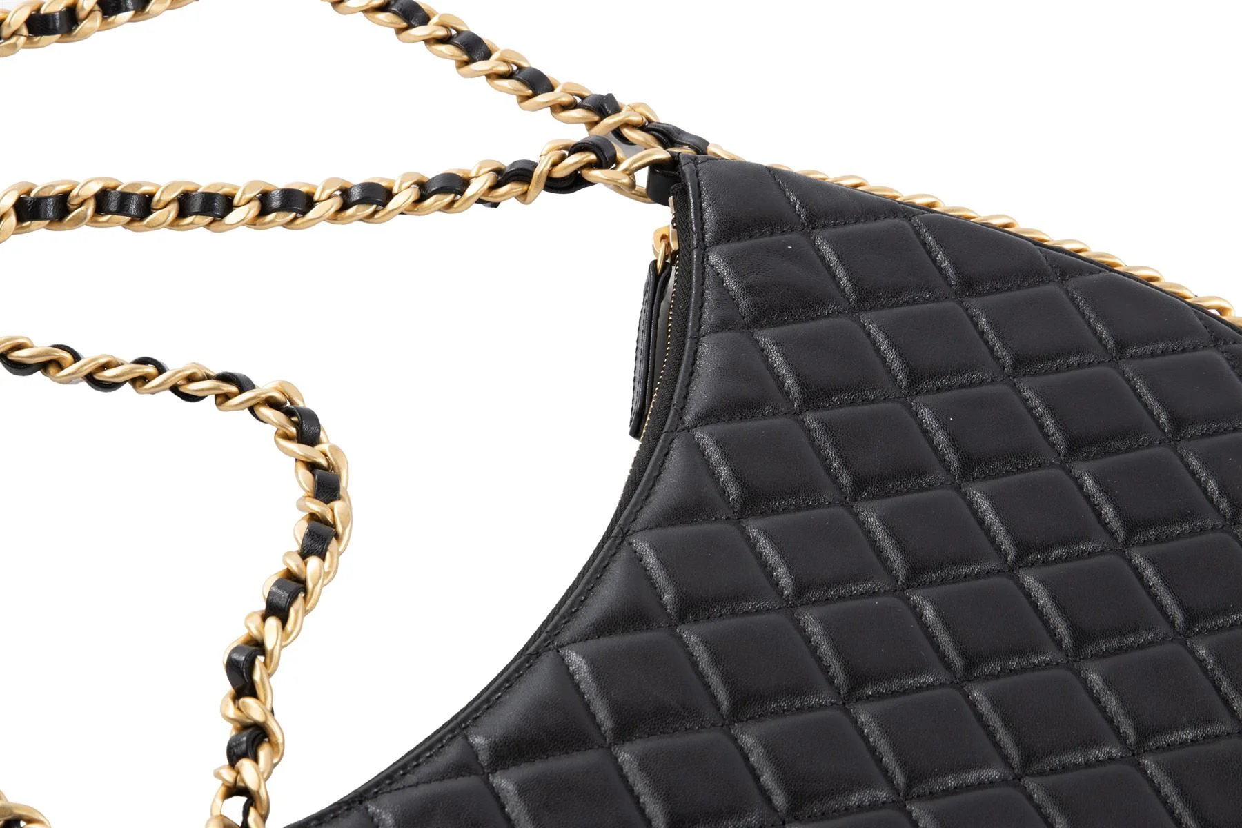 CHANEL BLACK 2023 HOBO LARGE QUILTED LEATHER SHOULDER BAG - Image 7