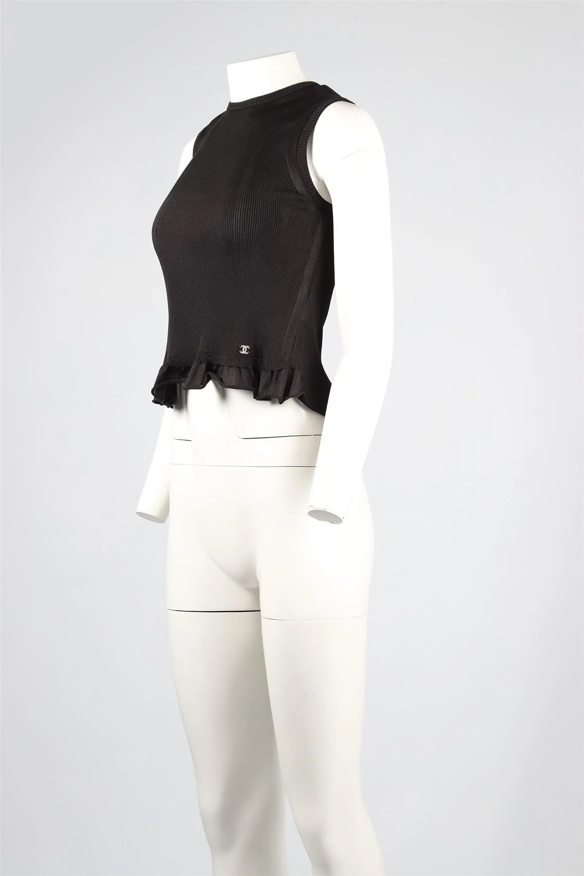 CHANEL BLACK 2023 SILK TOP FR 38 UK 10 - Image 3